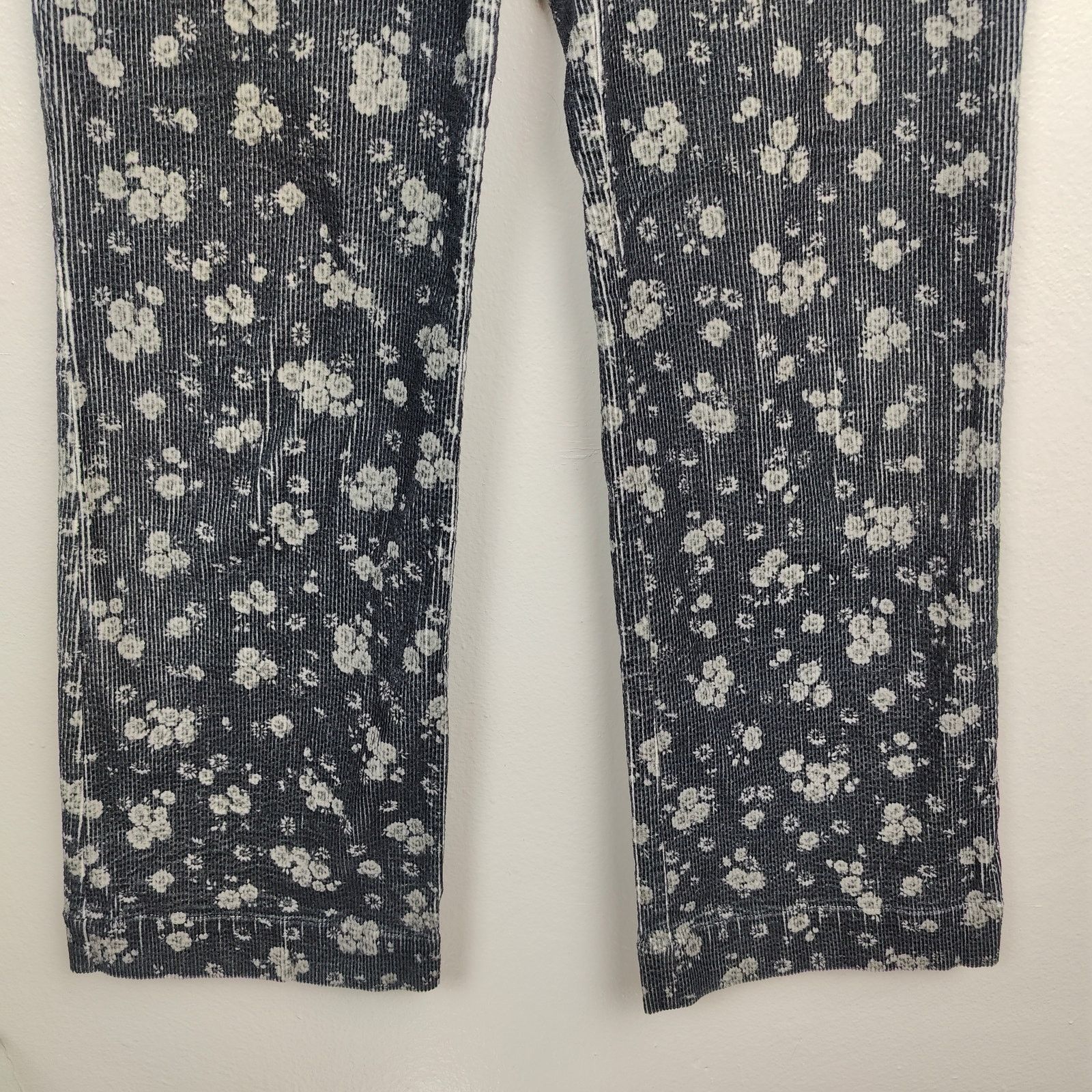 Other Bimba Y Lola Corduroy Pants Womens 36 Small Black Floral Size 28" / US 6 / IT 42 - 4 Thumbnail