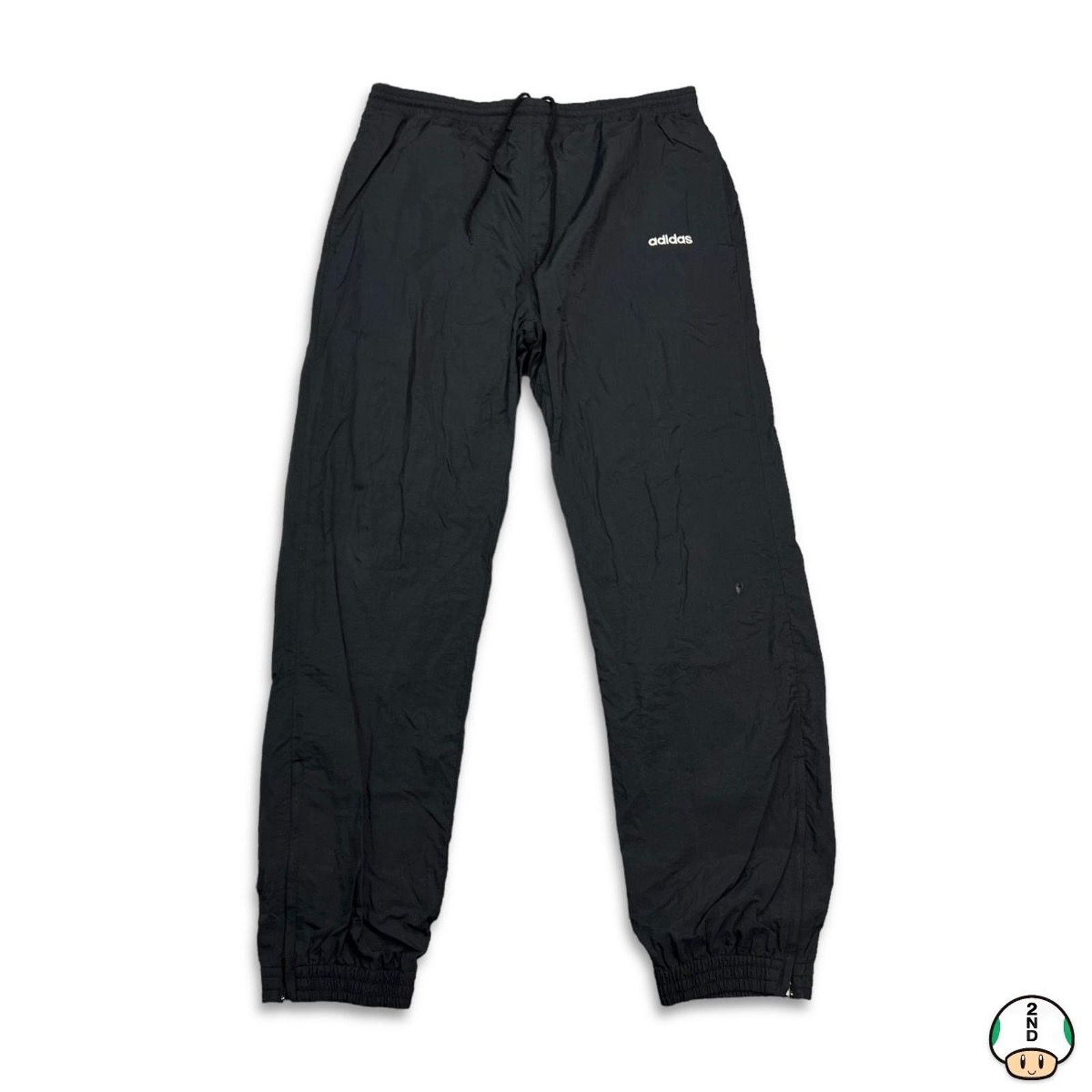 Adidas × Vintage Vintage 90s Adidas Track Pants Large Striped Spell Out Size US 36 / EU 52 - 1 Thumbnail