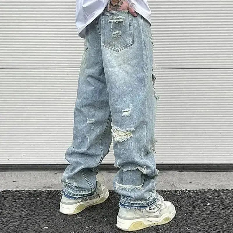 Japanese Brand Oversized jeans baggy cargo pants hip-hop style wide leg Y2K Size US 32 / EU 48 - 3 Thumbnail