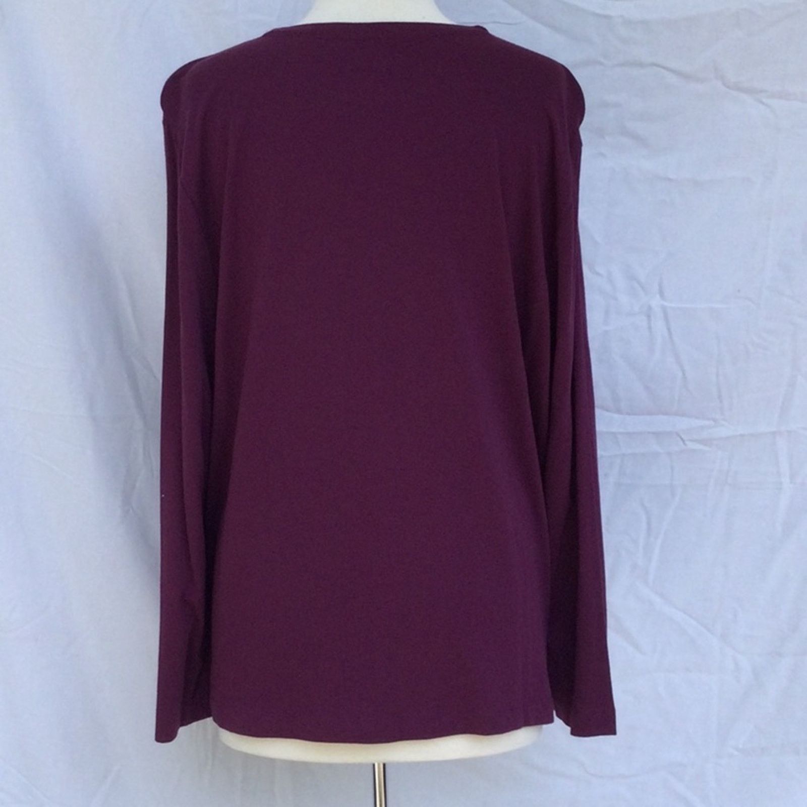 Other Dressbarn Woman Purple Long Sleeve T-Shirt 22/24 NWT Size 4XL / US 24-26 - 7 Thumbnail