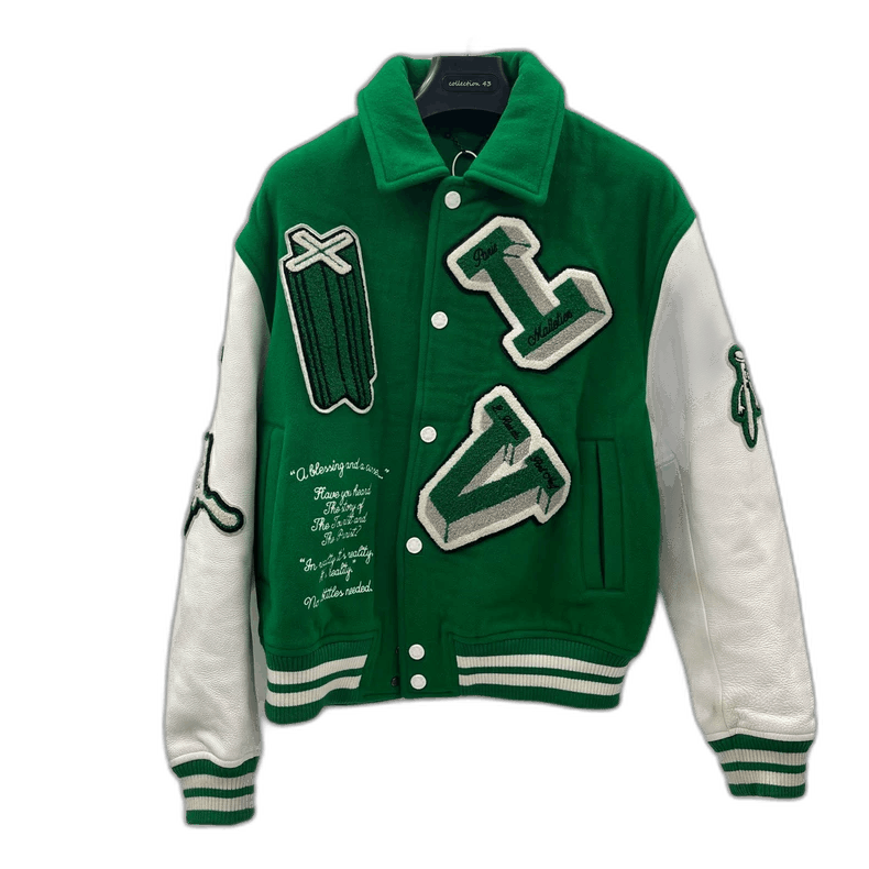Louis Vuitton Louis Vuitton Green Embroidered Baseball Jacket Size US M / EU 48-50 / 2 - 1 Thumbnail
