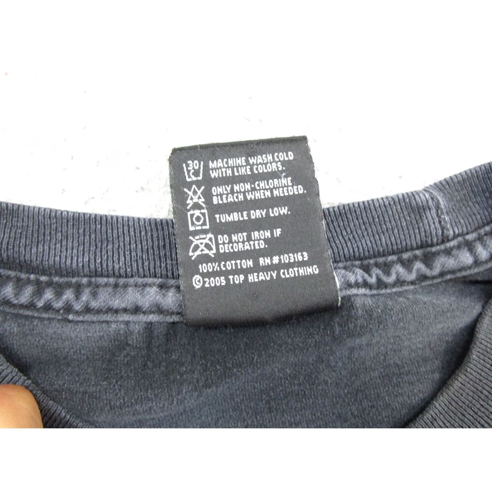 Vintage VINTAGE Top Heavy Tee Shirt Adult Mens XL Black Cotton Short Sleeve Crew Neck 90s Skateboarding Grunge, Size XL Size US XL / EU 56 / 4 - 4 Thumbnail