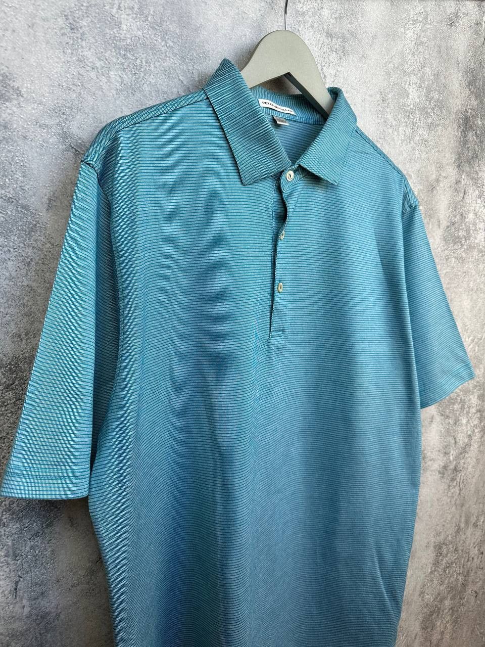 Peter Millar Peter Millar Gingham Check Polo Shirt Aqua Blue Cotton SS Size US L / EU 52-54 / 3 - 3 Thumbnail
