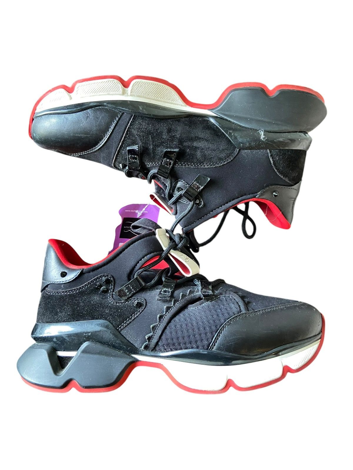 Christian Louboutin Christian Louboutin Red Runner Neoprene Sneakers Size US 10 / EU 43 - 5 Thumbnail