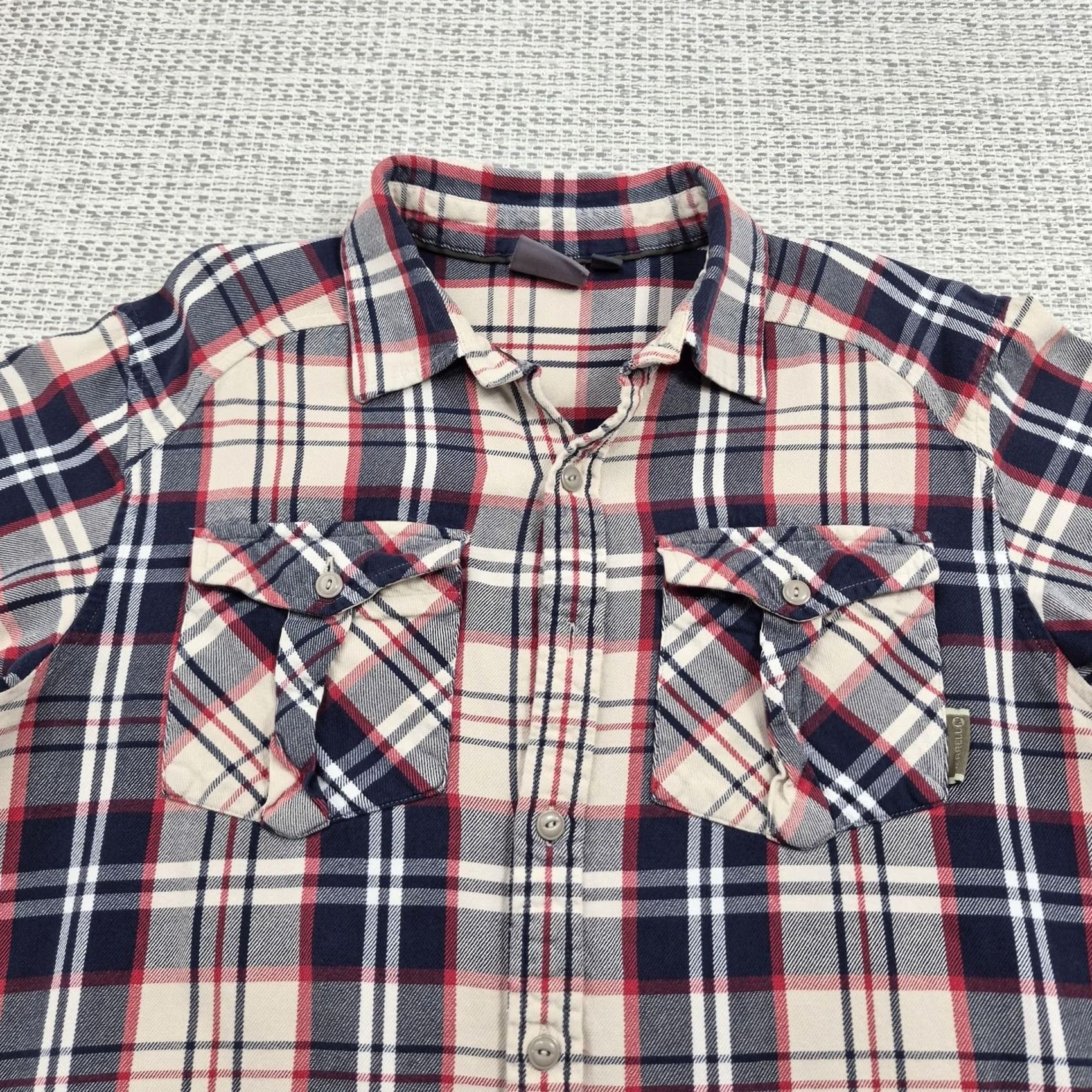 Merrell Merrell Button Up Flannel Shirt Mens M Plaid Long Sleeve Multicolor Patrotic USA Western 90s California Outdoor Patriotic Shirt Size US M / EU 48-50 / 2 - 6 Thumbnail