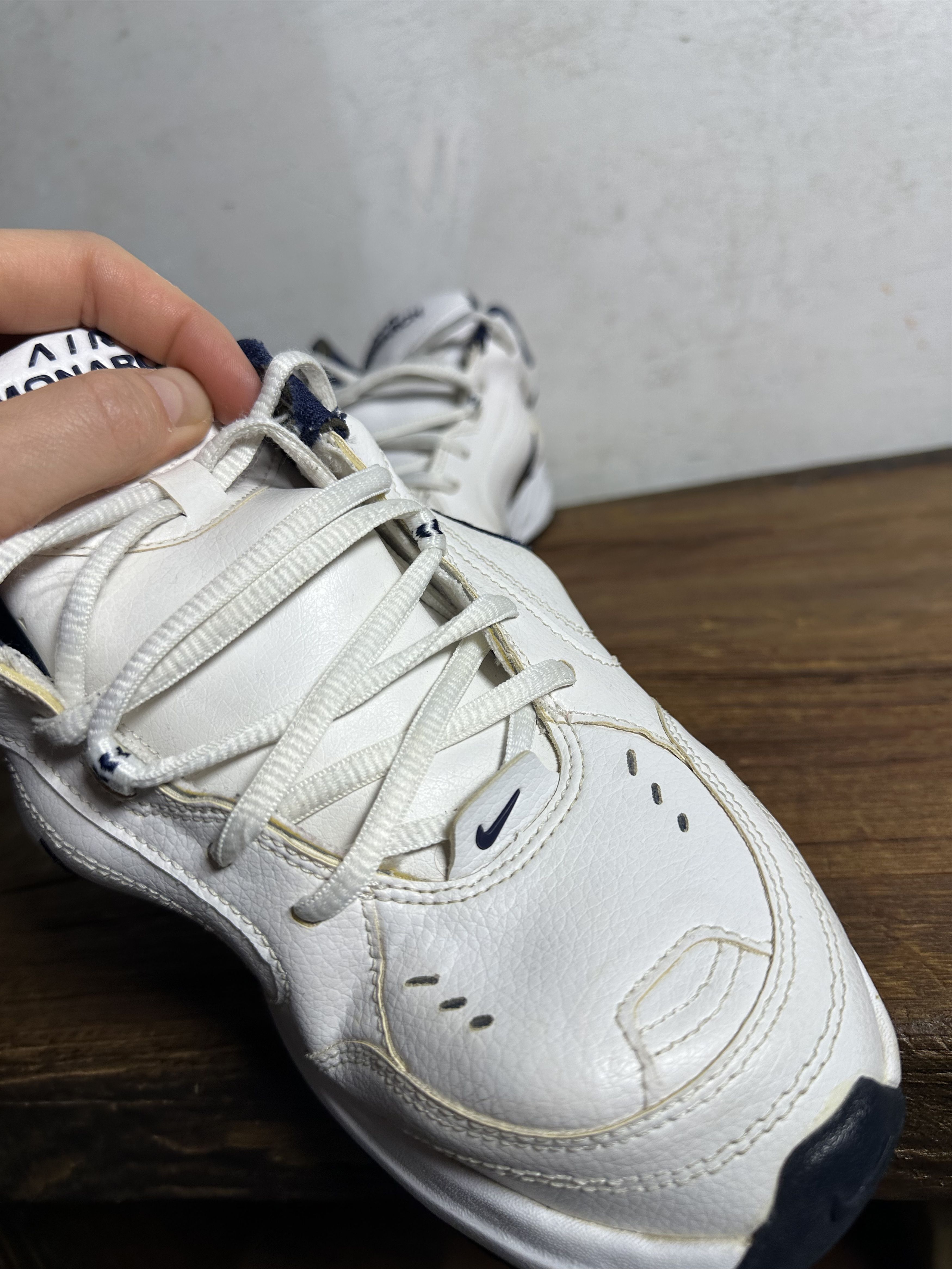 Martine Rose × Nike Nike Martine Rose Air Monarch IV White Navy Size US 7 / EU 40 - 10 Thumbnail