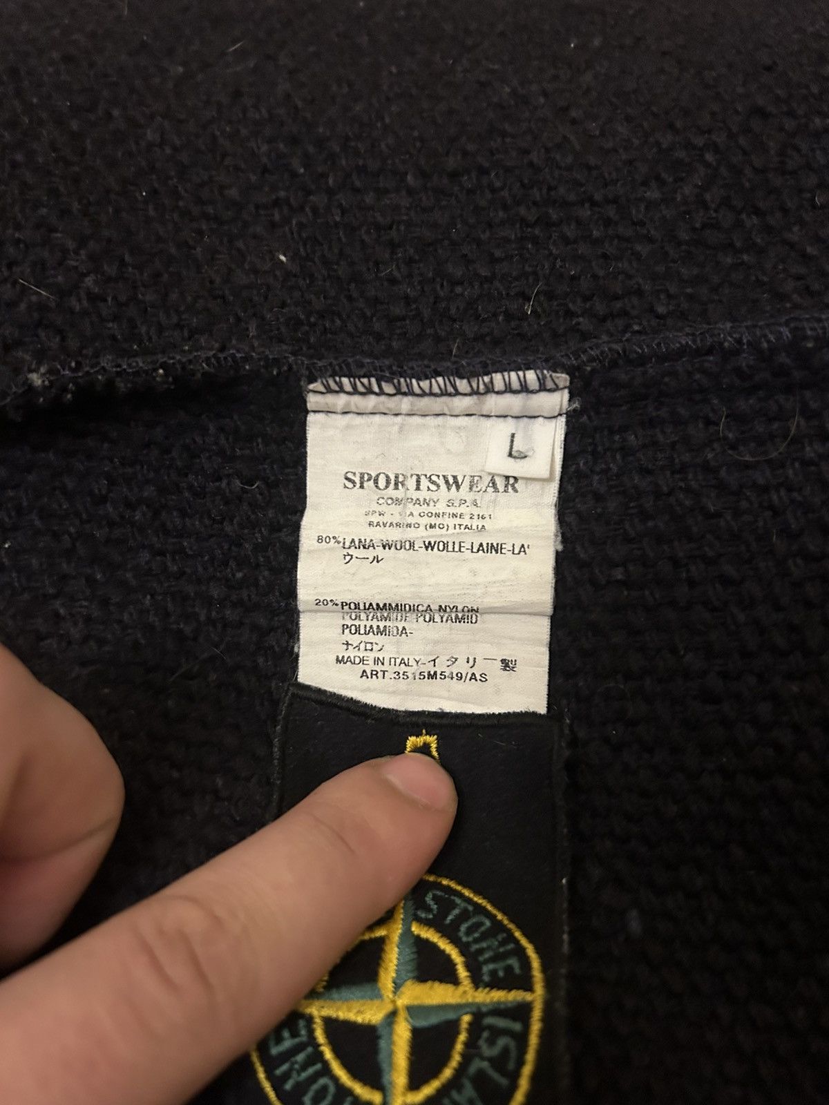 Stone Island Stone Island zip-up knit hoodie Paul Harvey/2001AW Size US L / EU 52-54 / 3 - 12 Thumbnail