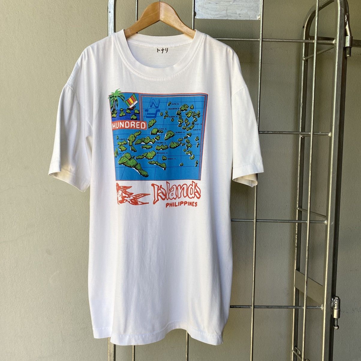 Designer × Vintage PHILIPPINES Blue Island Chest Print Tee Size US L / EU 52-54 / 3 - 3 Thumbnail