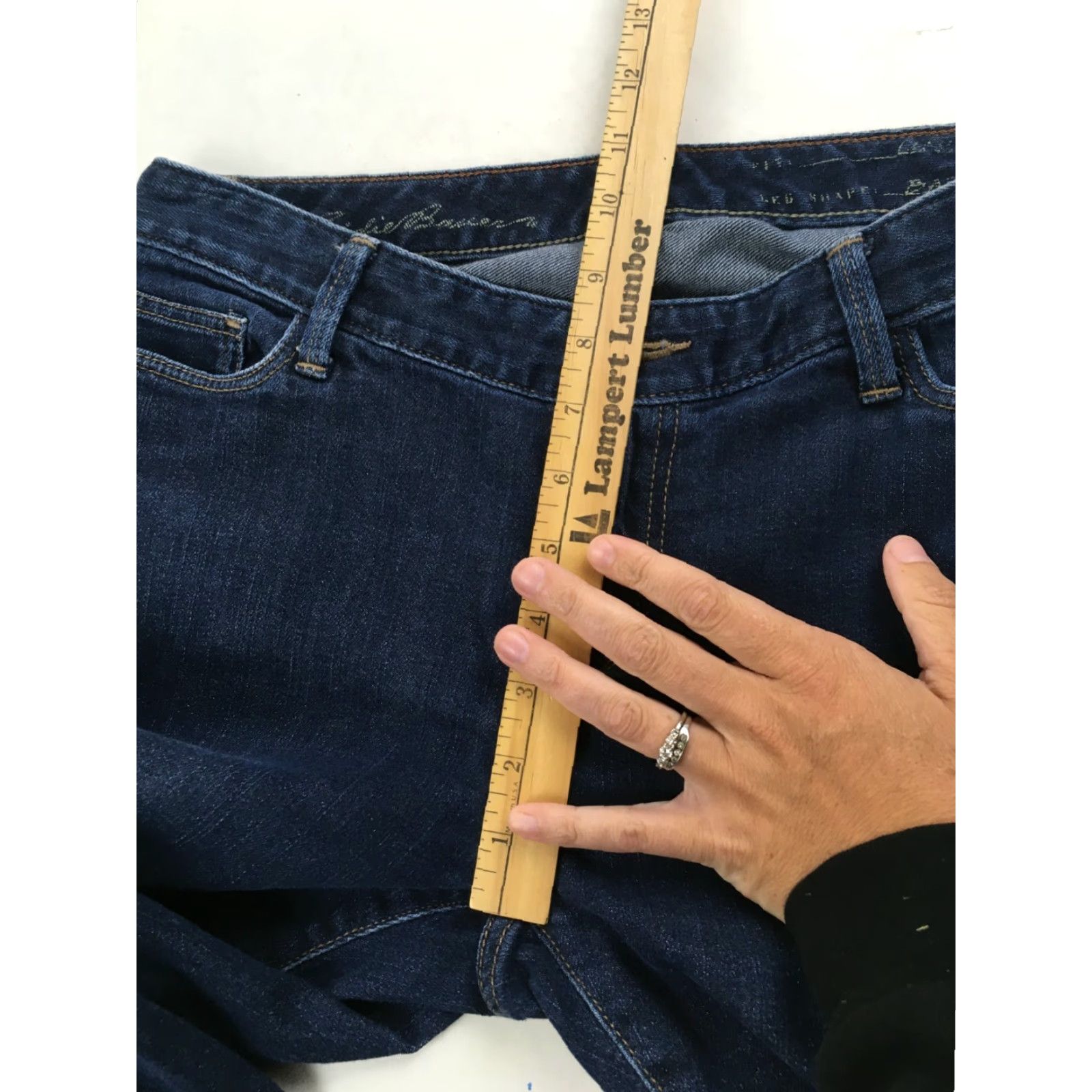 Denime Cialey Dyed Jeans Women's Size 10S Denim Barely Bootcut Classic Fit Dark Wash Pants Shoes? Size 24" / US 00 / IT 34 - 4 Thumbnail