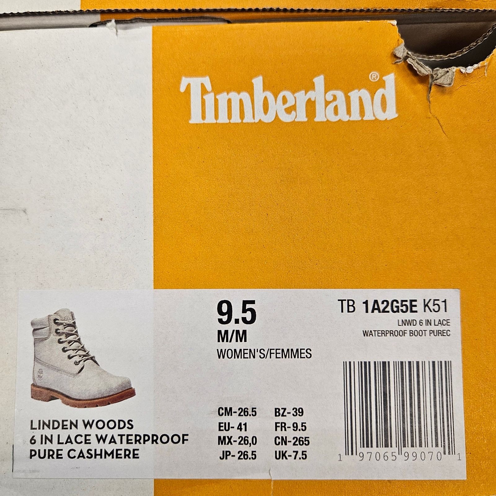 Timberland TIMBERLAND WOMEN'S 9.5 LINDEN WOODS 6 IN LACE WATERPROOF BOO Size US 9.5 / IT 39.5 - 8 Thumbnail
