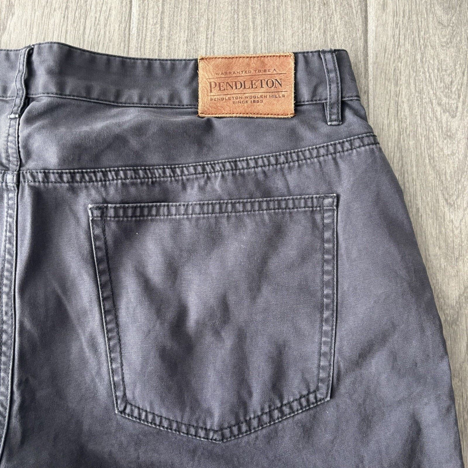 Pendleton Pendleton Men’s 36 Grey Cotton Flat Front Shorts Size US 36 / EU 52 - 5 Thumbnail