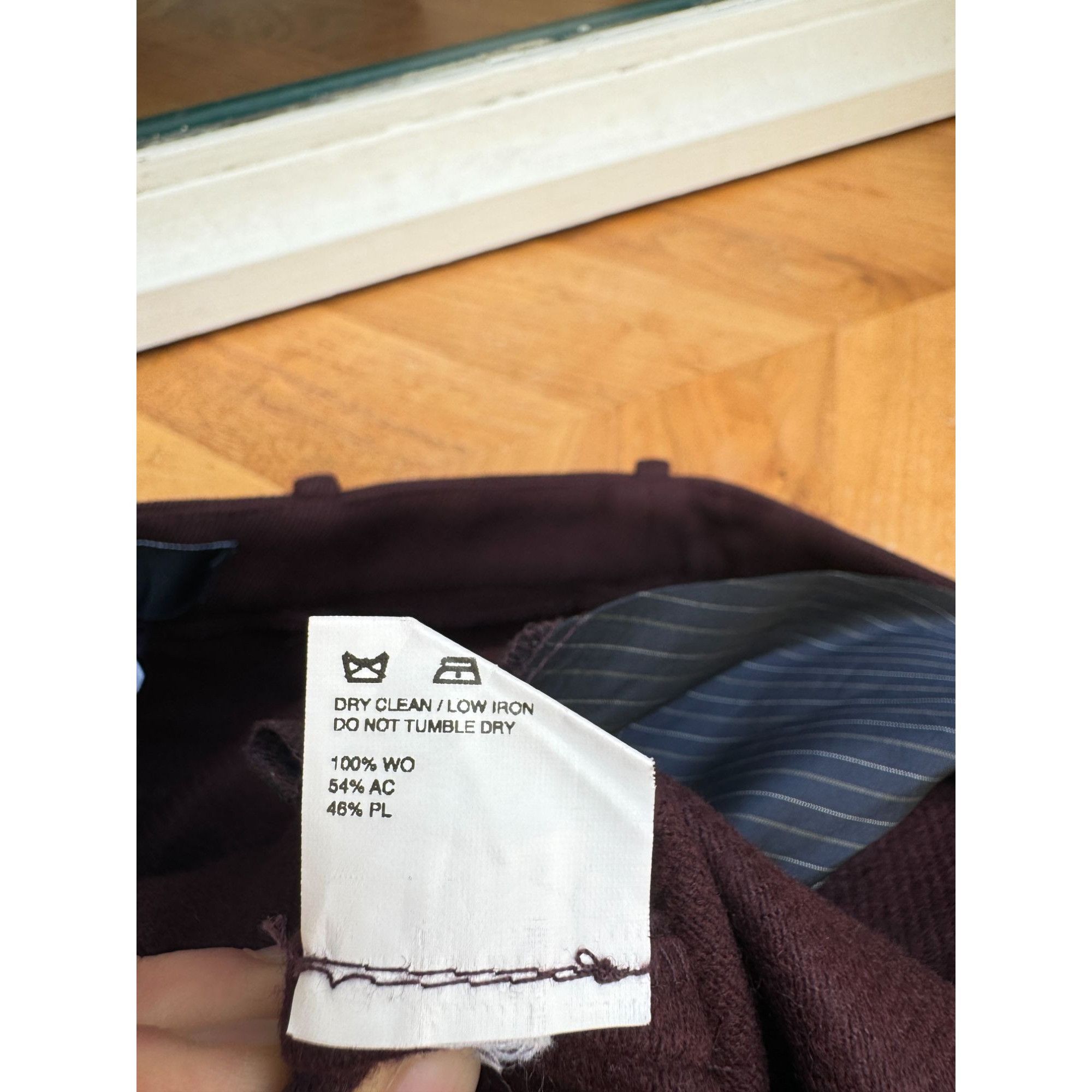 Jacquemus La Reconstruction Burgundy Wool Pants Size 26" / US 2 / IT 38 - 6 Thumbnail