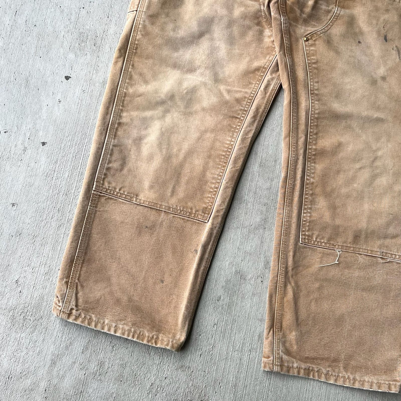 Carhartt × Vintage Carhartt faded brown double knee work wear carpenter pants Size US 38 / EU 54 - 8 Thumbnail