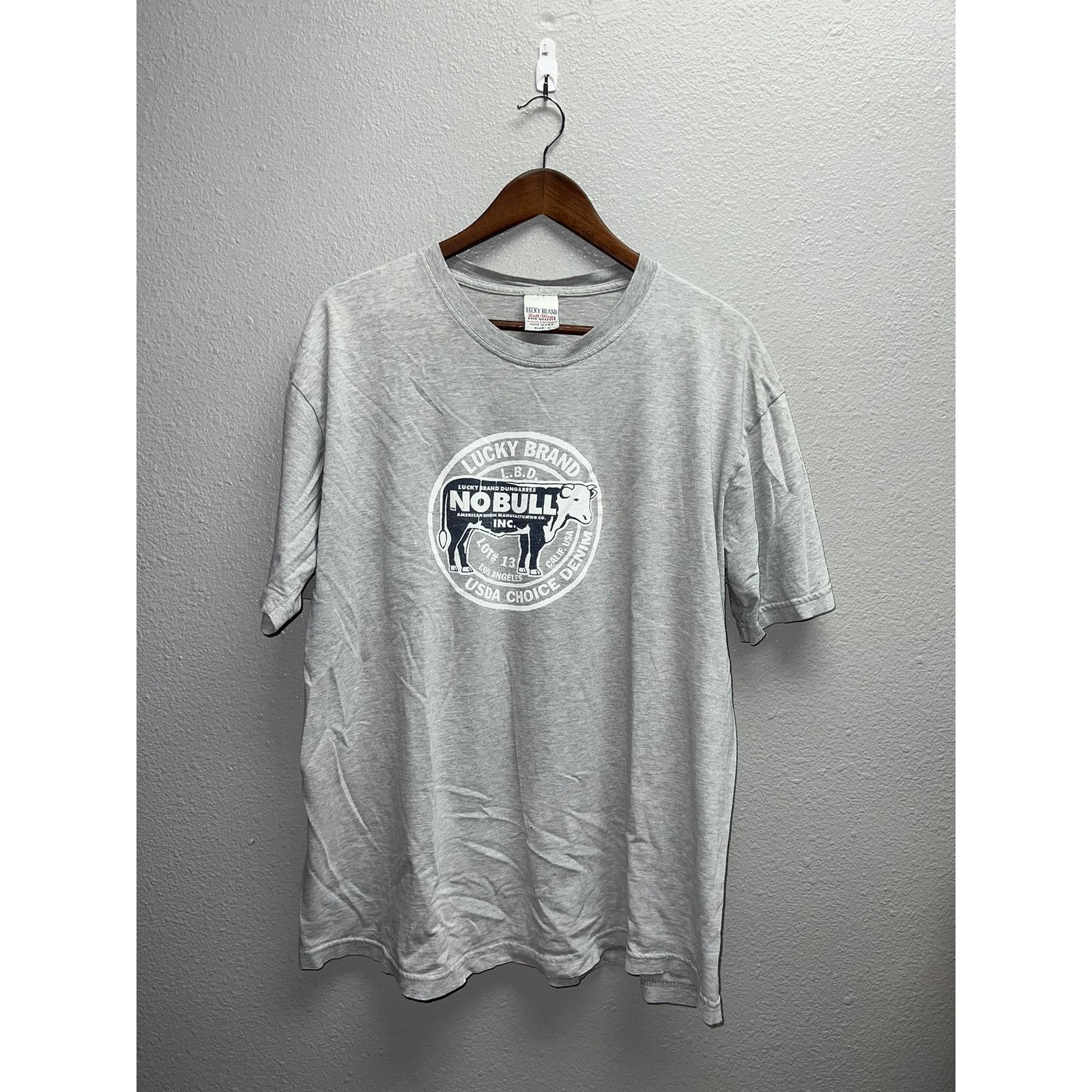 Lucky Brand Y2K Lucky Brand Dungarees Shirt No Bull LBD Cow Tee Large Size US L / EU 52-54 / 3 - 1 Thumbnail