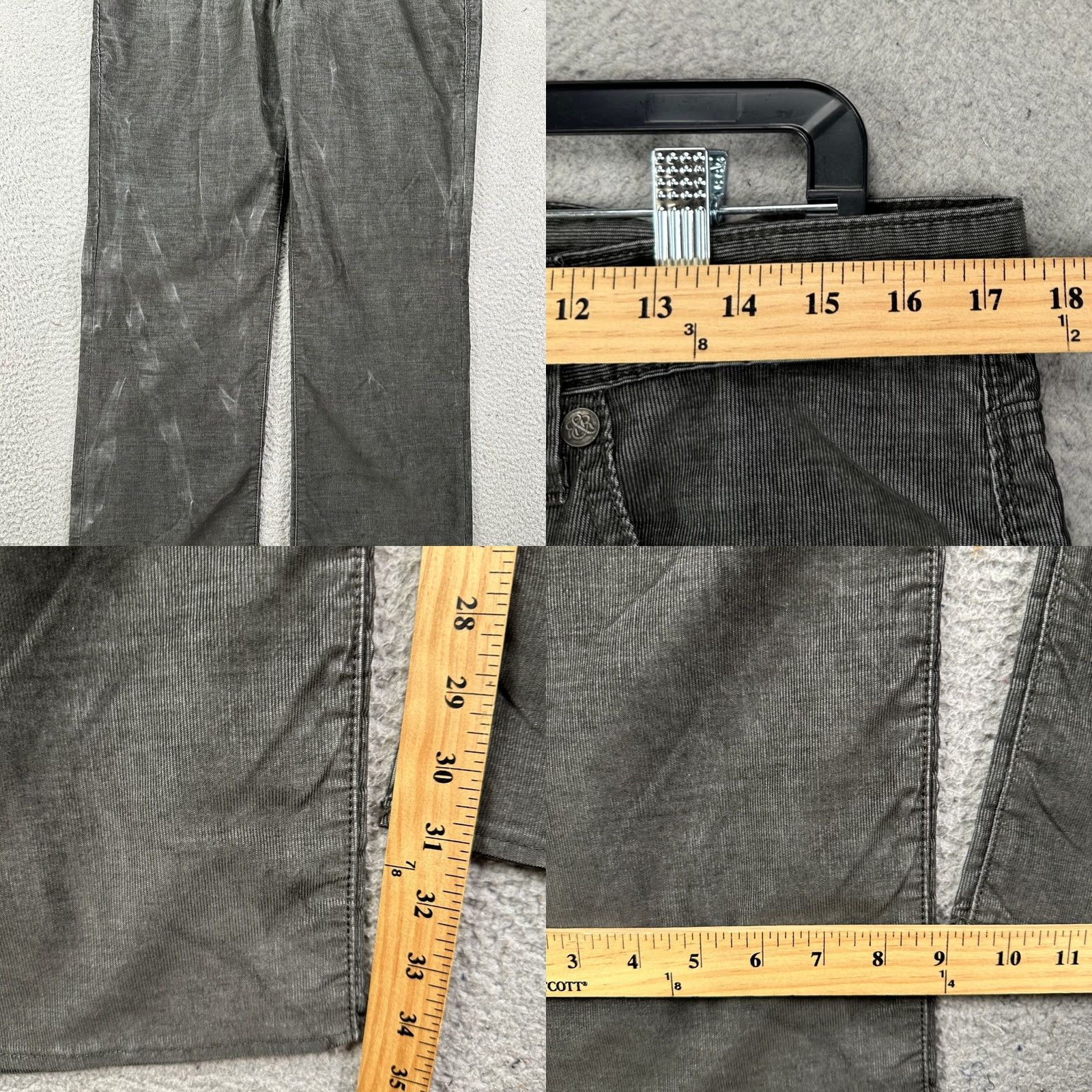 Vintage VINTAGE Rock & Republic Neil Pants Gray Corduroy 34X34 Straight Mens 5-Pocket Distressed Mood: Casual, Regular Fit Size US 34 / EU 50 - 8 Thumbnail