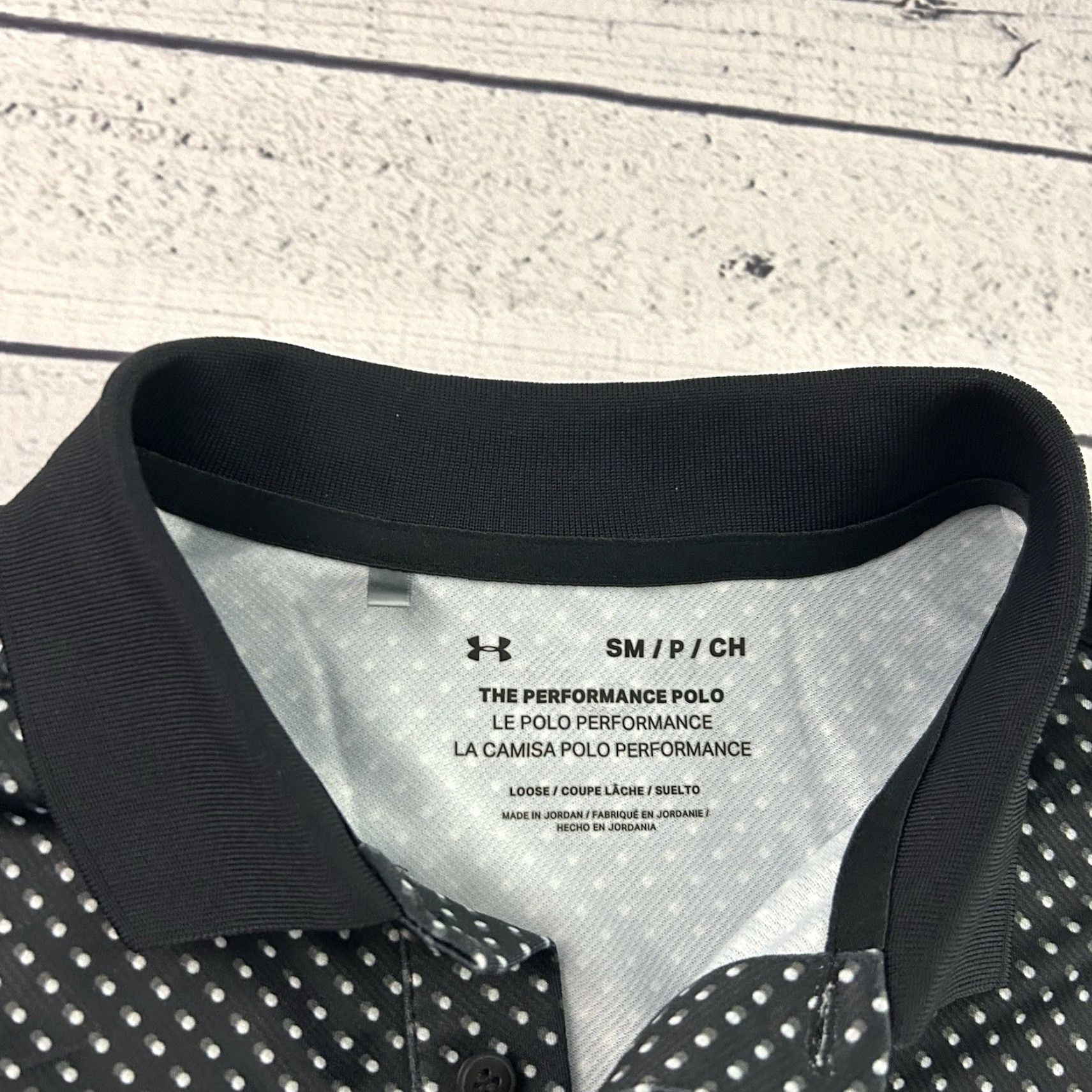 Under Armour Under Armour Polka Dot Short Sleeve Golf Polo Shirt Mens Small Black Size US S / EU 44-46 / 1 - 2 Thumbnail