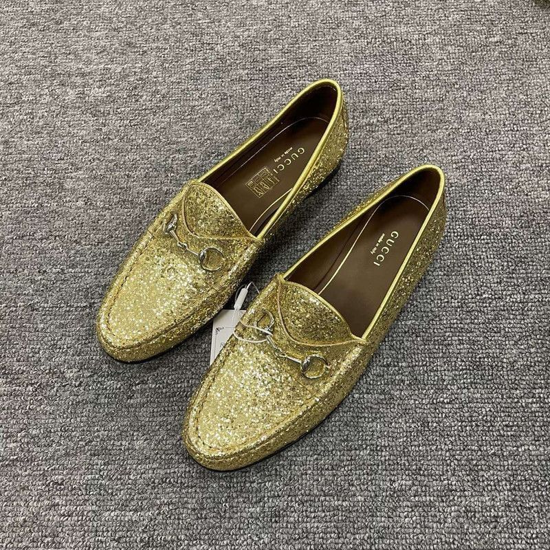 Gucci Gucci Stylish Slip-On Casual Loafers in Gold Size US 6.5 / EU 39-40 - 1 Thumbnail
