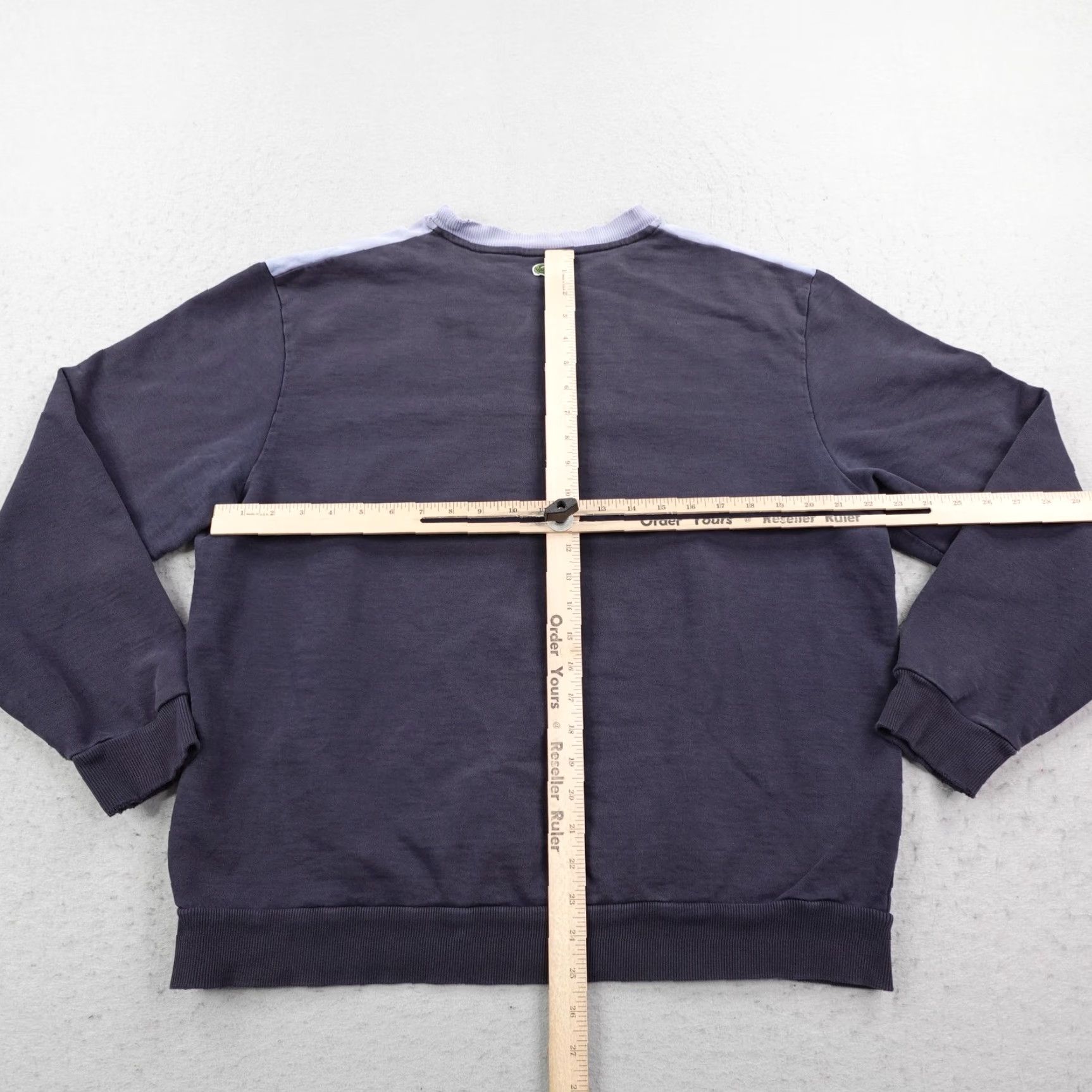 Lacoste Lacoste Sweatshirt Mens XL Blue Loose Fit Crew Croc Heritage Badge Distressed Logo Size US XL / EU 56 / 4 - 6 Thumbnail