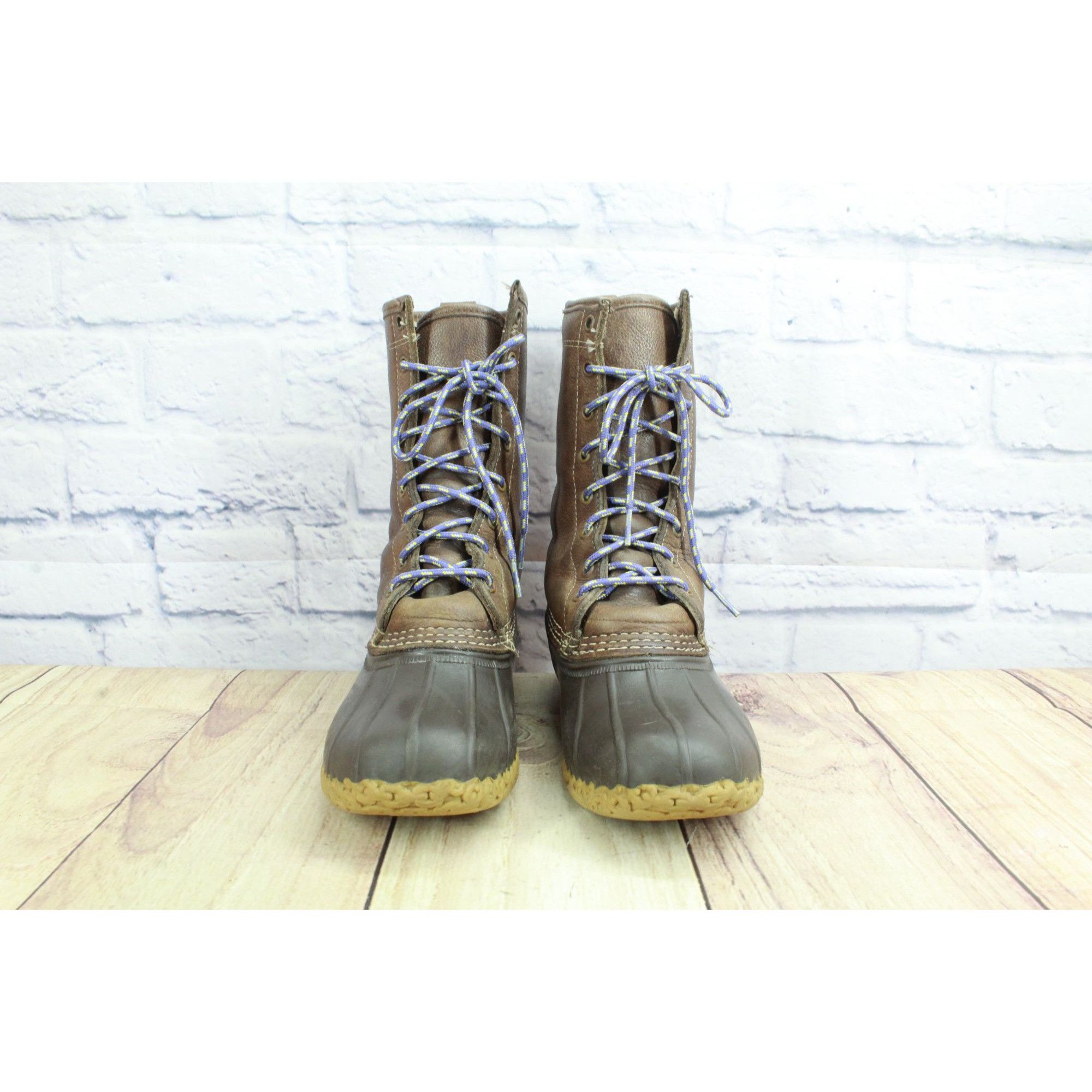 L.L. Bean LL Bean Brown Leather Shearling Mid Calf Duck Boots Size US 6 / IT 36 - 4 Thumbnail