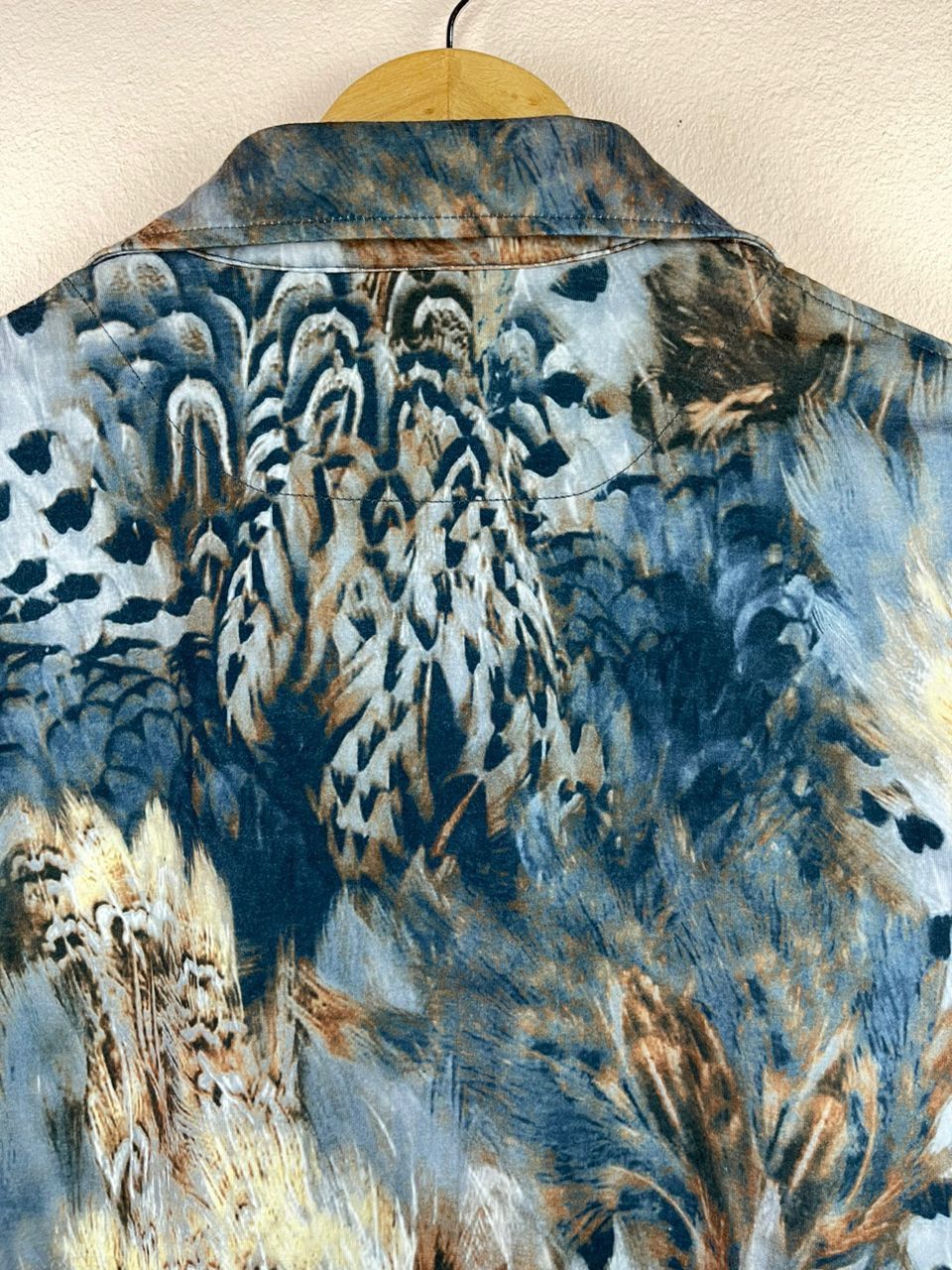 Japanese Brand × Tornado Mart Tornado Mart Lace-Up Feather Pattern Polo Shirt Size US M / EU 48-50 / 2 - 11 Thumbnail
