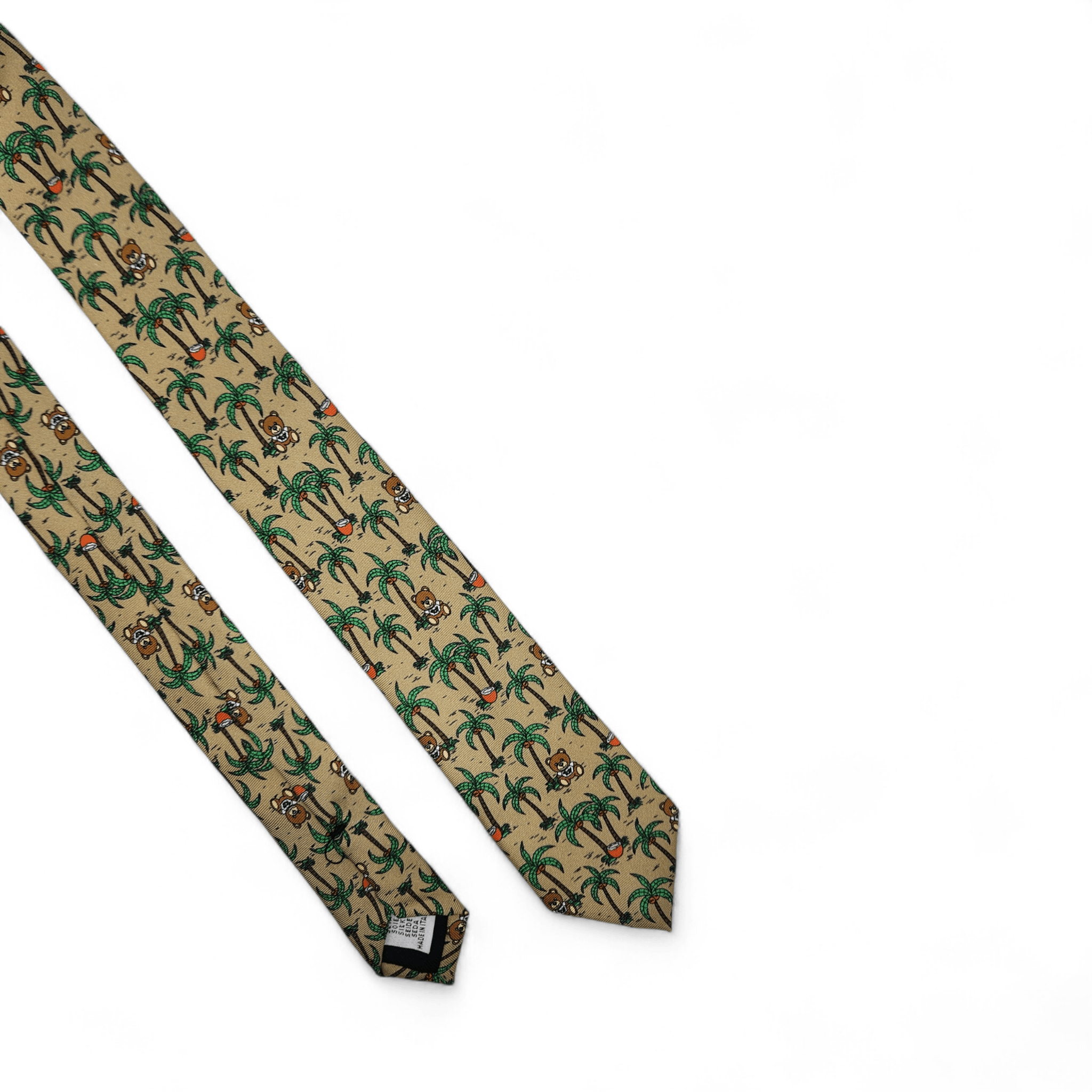 Moschino Moschino Teddy & Palm Silk Tie Size ONE SIZE - 4 Thumbnail
