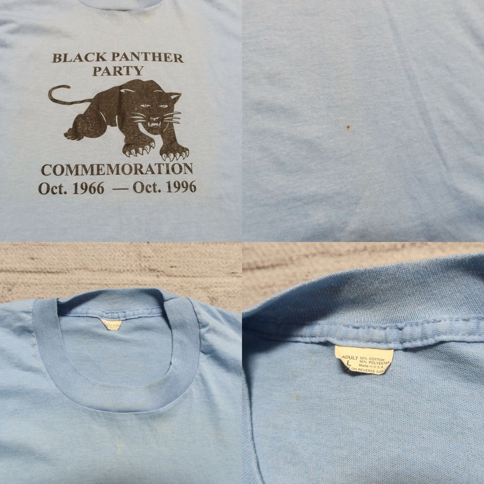 Vintage Vintage 90s Black Panther Party Shirt Large Light Blue Men’s Shirt - Vintage 90s Black Panther Party Shirt Large Light Blue Mens Size US L / EU 52-54 / 3 - 8 Thumbnail