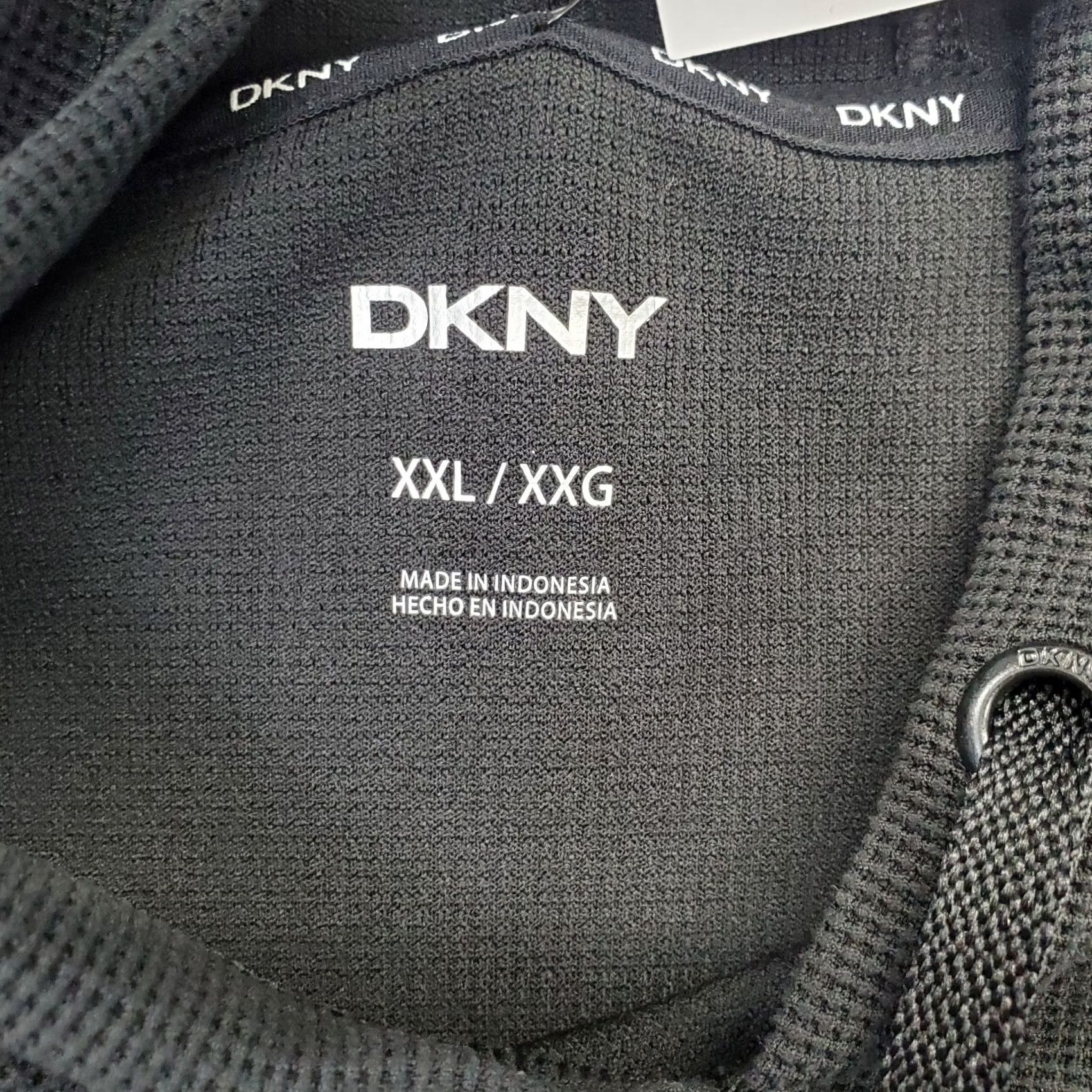 DKNY DKNY Hoodie Womens XXL Black Soft Waffle Knit Classic Fit Long Sleeve Pullover Size XXL / US 16-18 / IT 52-54 - 4 Thumbnail