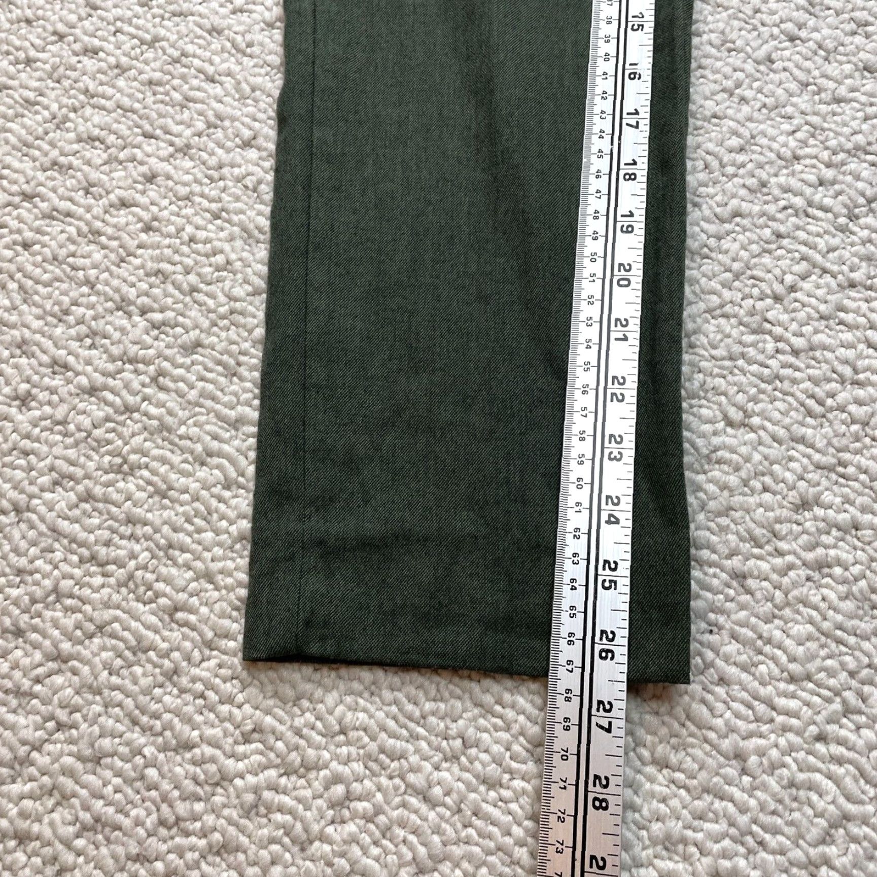Banana Republic VINTAGE Banana Republic Avery Dress Pants Womens 31x26.5 Green Straight Slacks Ankle Size 31" - 3 Thumbnail