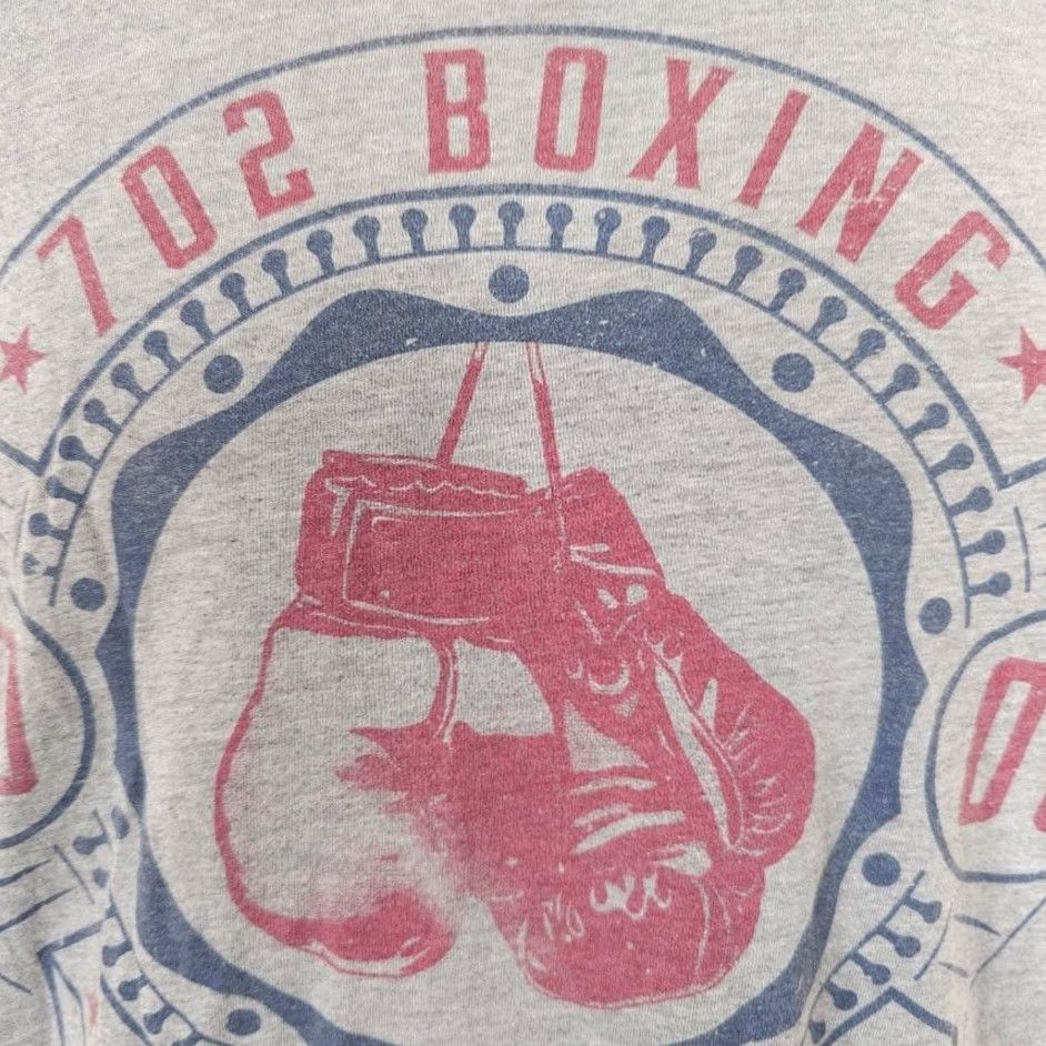 Next Level NEXT LEVEL 702 Boxing T Shirt Mens XS Gray Short Sleeve Crew Neck Cotton Blend Double-Sided 2008 Las Vegas Combat Academy Sports Fighter Training Men Size US XS / EU 42 / 0 - 3 Thumbnail