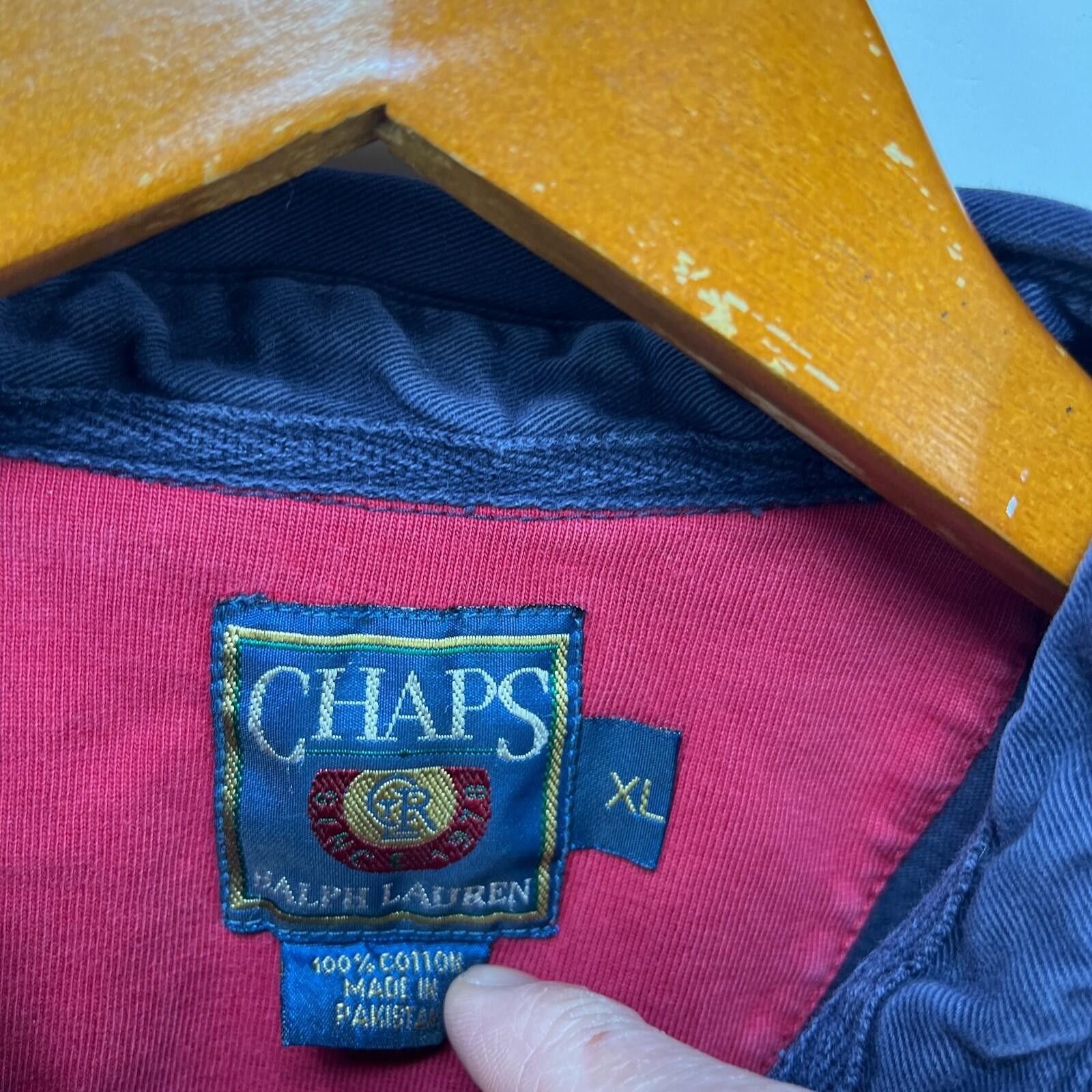 Polo Ralph Lauren Vintage 90s Chaps Ralph Lauren Rugby Long Sleeve XL Polo Size US XL / EU 56 / 4 - 5 Thumbnail