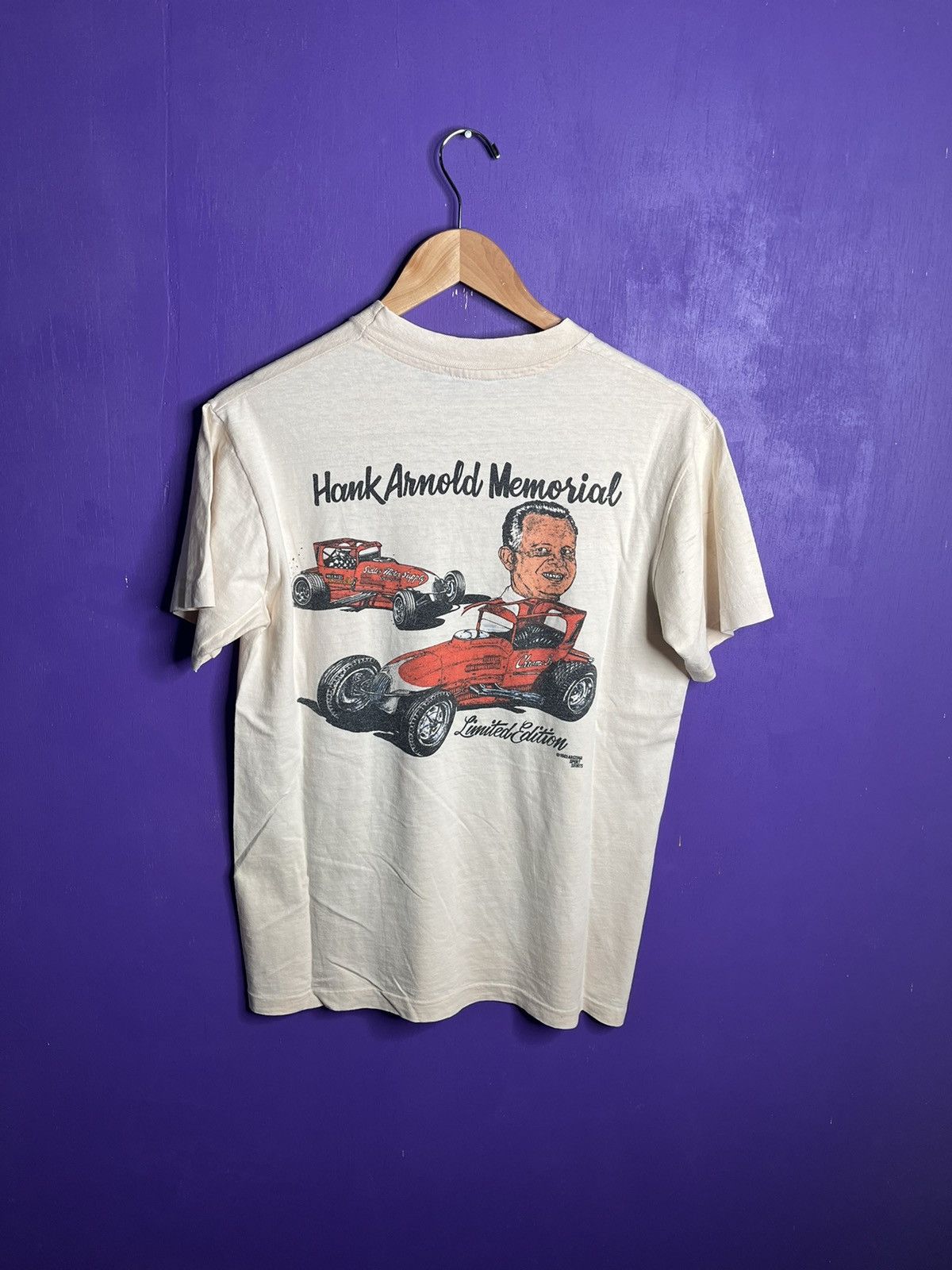 Vintage Vintage 80s Hank Arnold memorial racing tee Size US M / EU 48-50 / 2 - 2 Thumbnail