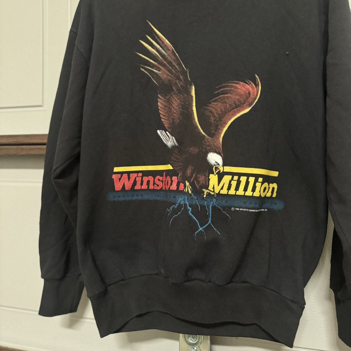 NASCAR × Vintage Vintage 90s Winston Racing Lightning Faded Crewneck L Size US L / EU 52-54 / 3 - 2 Thumbnail