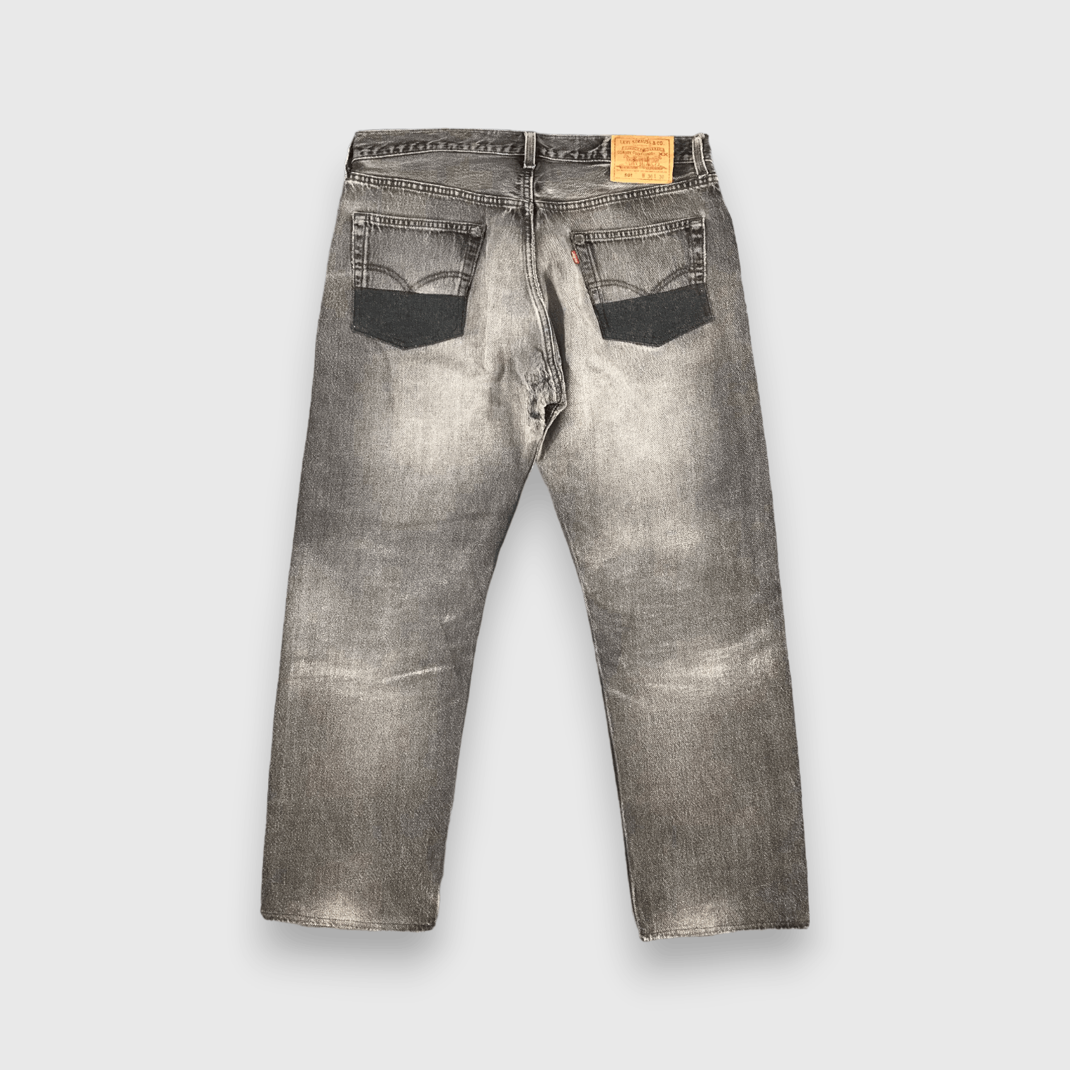 Levi's 90s Vintage Ripped Levis 501 Earth Tone Jeans-J1568 Size US 37 - 2 Thumbnail