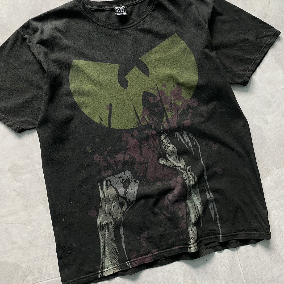 Vintage × Wu-Tang Clan WU-TANG Clan X Rock Smith Faded Big Logo Band USA T-shirt Size US L / EU 52-54 / 3 - 2 Thumbnail