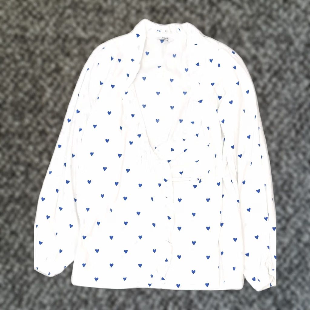Vintage VINTAGE Womens Blouse Top White Polka Dot Cotton XS UK 6 Ruffle Front Wrap Size XS / US 0-2 / IT 36-38 - 1 Thumbnail