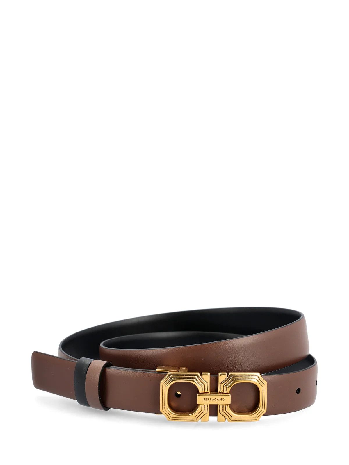 Salvatore Ferragamo Sand Leather Reversible Belt | Grailed