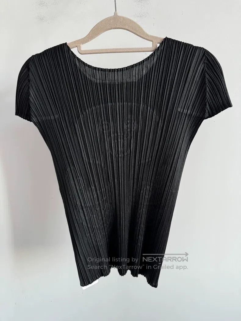 Issey Miyake Issey Miyake Black Short Sleeve Size L / US 10 / IT 46 - 2 Thumbnail