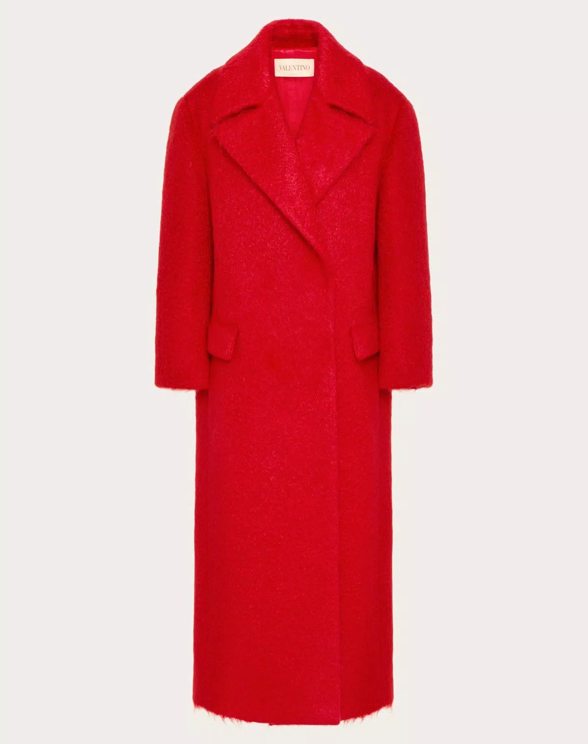Valentino o1s1wg110625 Uncoated Boucle Coat in Red Size XS / US 0-2 / IT 36-38 - 1 Thumbnail