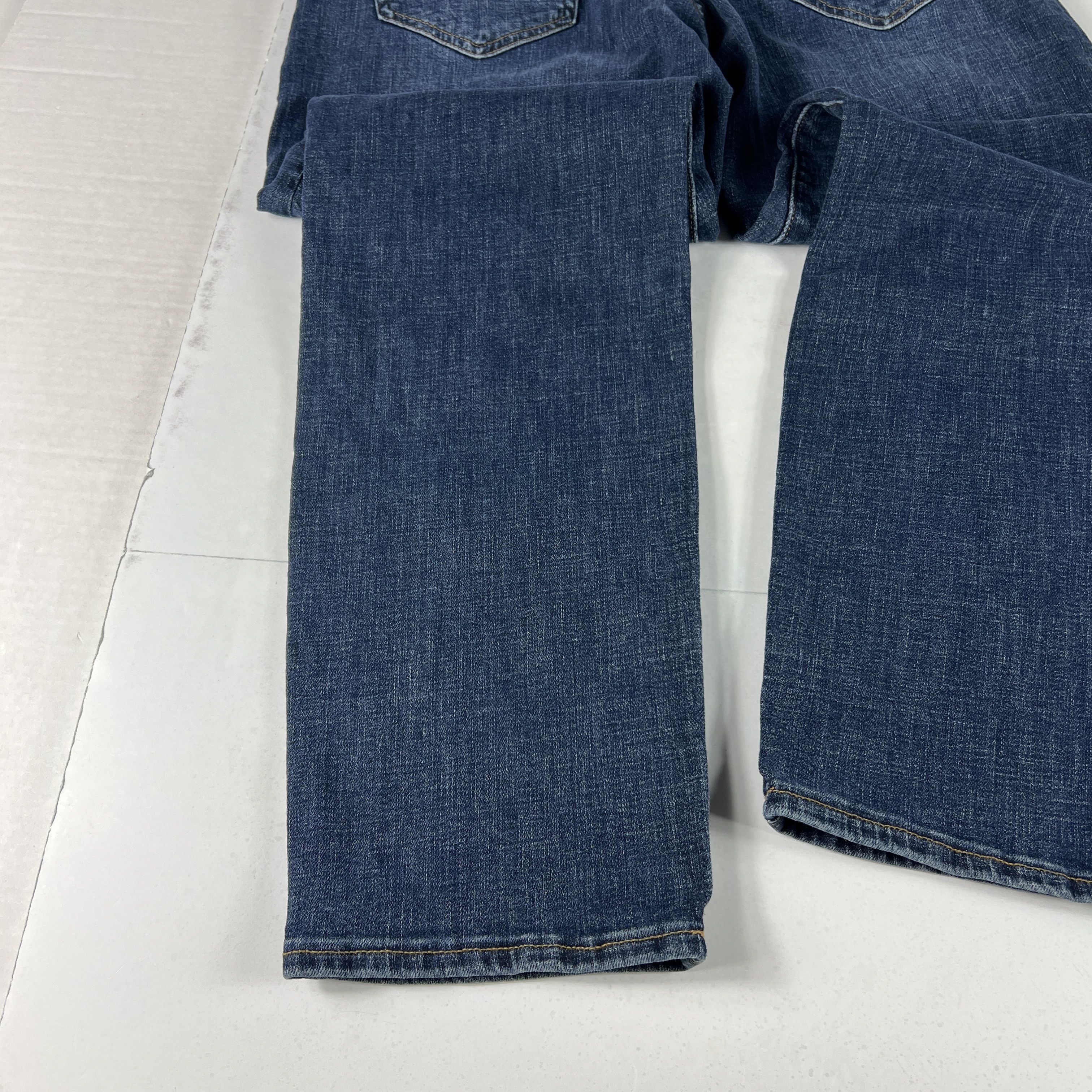 Lucky Brand Lucky Brand Jean 121 Slim Straight Blue Faded Stretch Denim Size US 33 - 18 Thumbnail