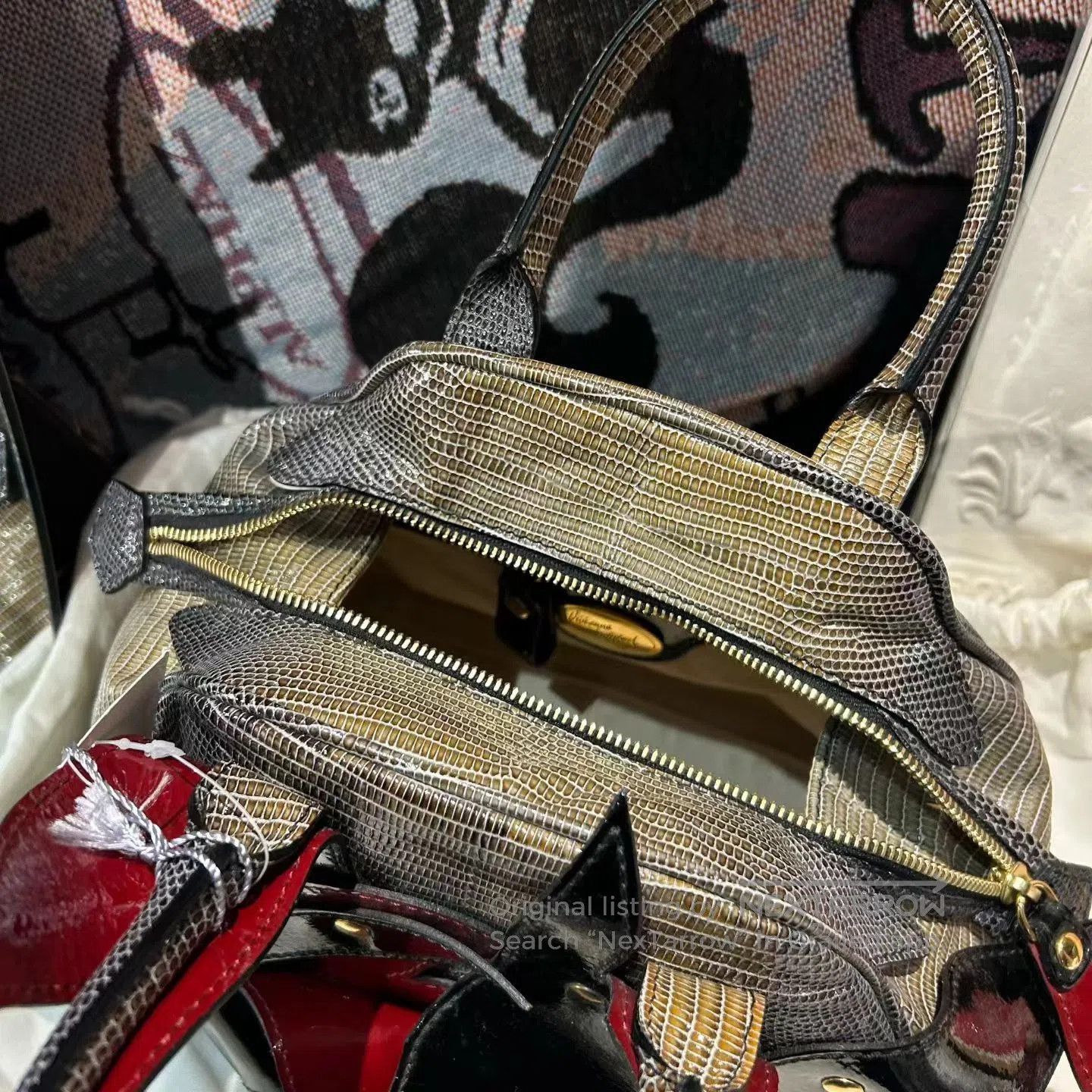 Vivienne Westwood Vivienne Westwood Lizard Print Tote Bag. Size ONE SIZE - 5 Thumbnail
