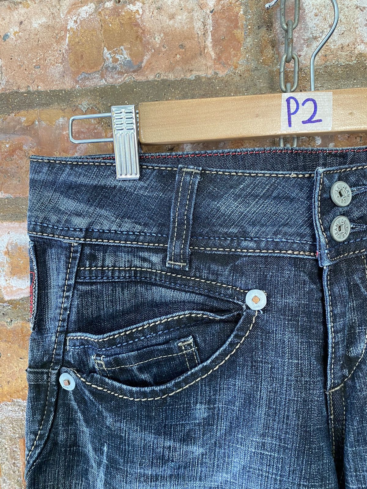 JNCO × Japanese Brand × Marithe + Francois Girbaud 2000s MFG Wide Leg Flare baggy denim Size 31" - 6 Thumbnail