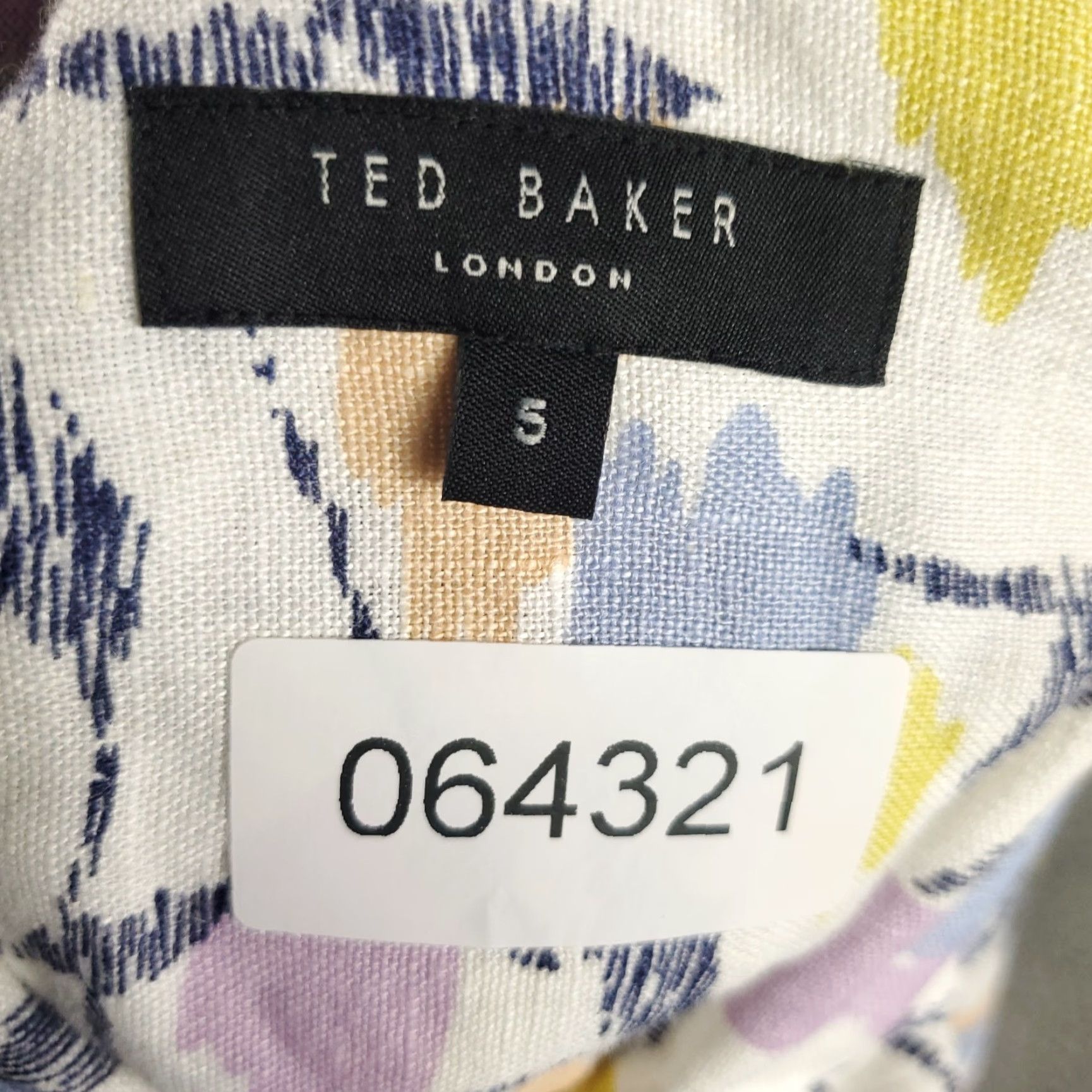 Ted Baker Ted Baker London Shirt Mens Size 5 Multicolor Floral Linen Button Up Size US S / EU 44-46 / 1 - 7 Thumbnail