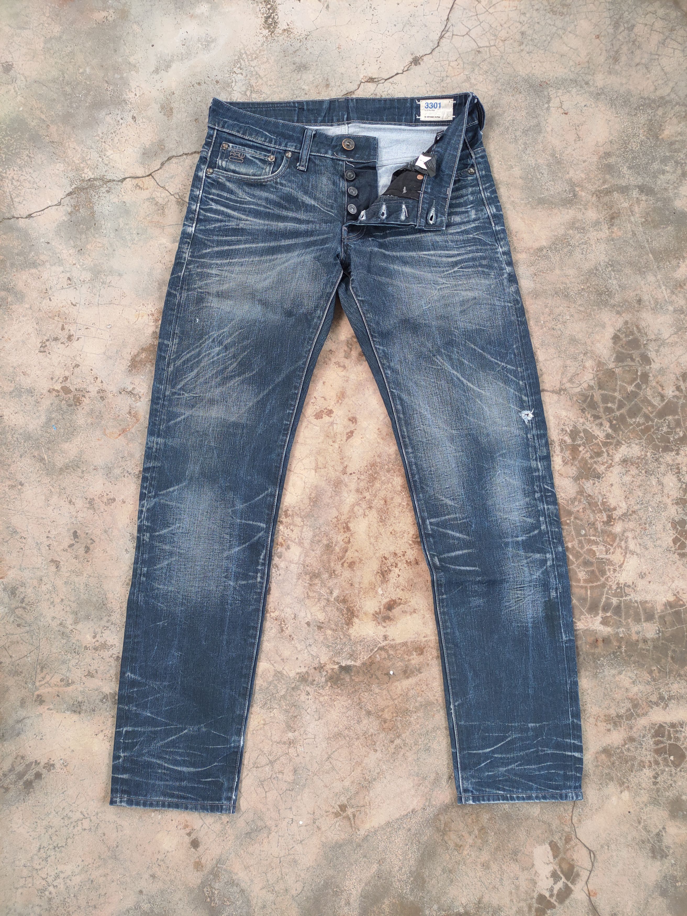 G-Star W31 VINTAGE G STAR FADED DISTRESSED SKINNY JEANS PANTS Size US 31 - 1 Thumbnail