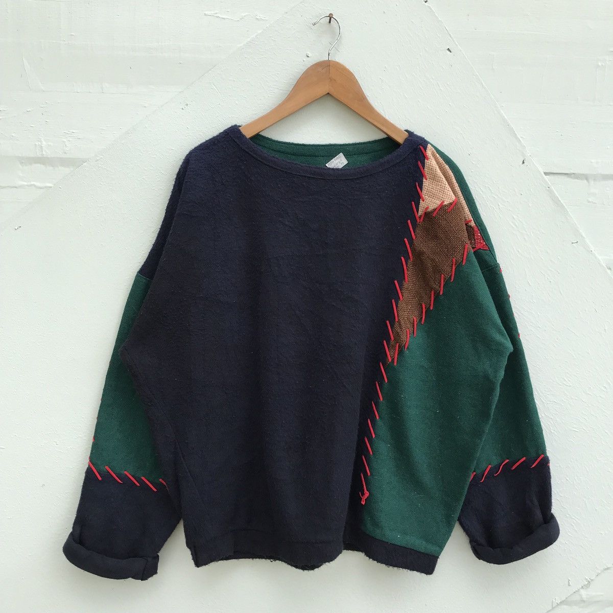 Handmade Handmade Patchwork Artsy Grunge Sweater Size XL / US 12-14 / IT 48-50 - 1 Thumbnail