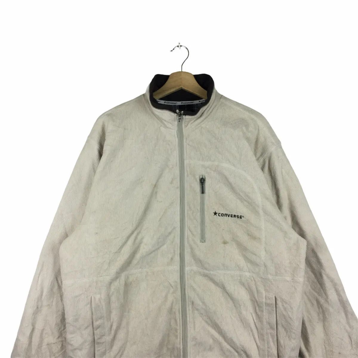 Converse Vtg CONVERSE USA Fleece Jacket Parka Trench Outdoor Sweater Size US L / EU 52-54 / 3 - 4 Thumbnail