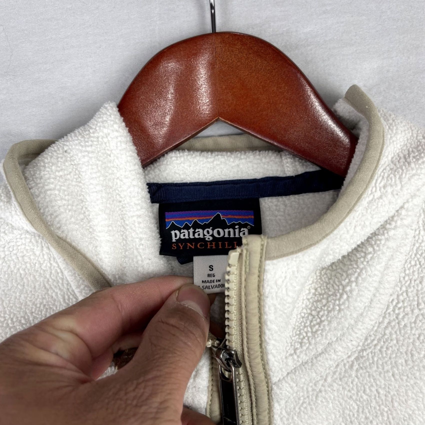 Patagonia Patagonia Jacket Womens Small Beige Synchilla Snap-T Hooded Zip Up Fleece 25270 Size S / US 4 / IT 40 - 4 Thumbnail