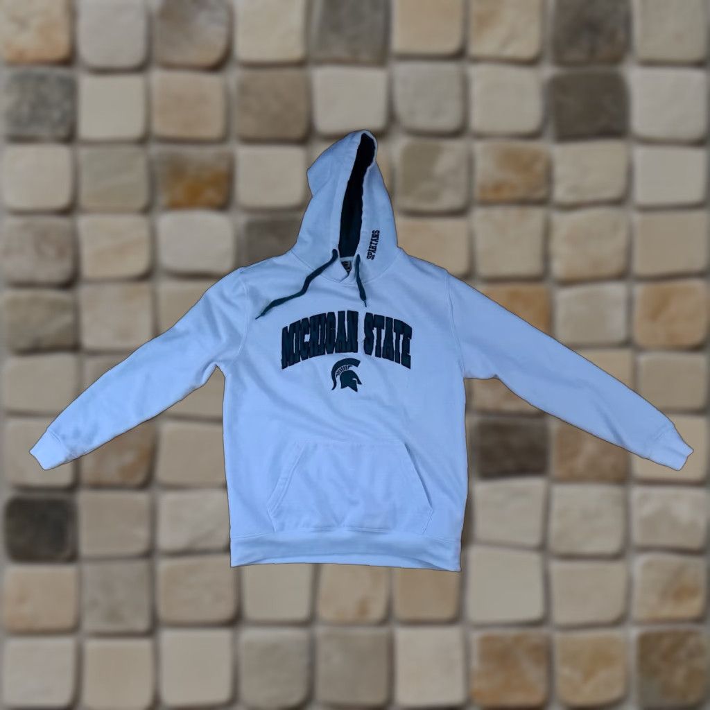 Vintage VINTAGE Michigan State Spartans Basketball Warm-Up Hoodie Stitched Large Size US L / EU 52-54 / 3 - 1 Thumbnail