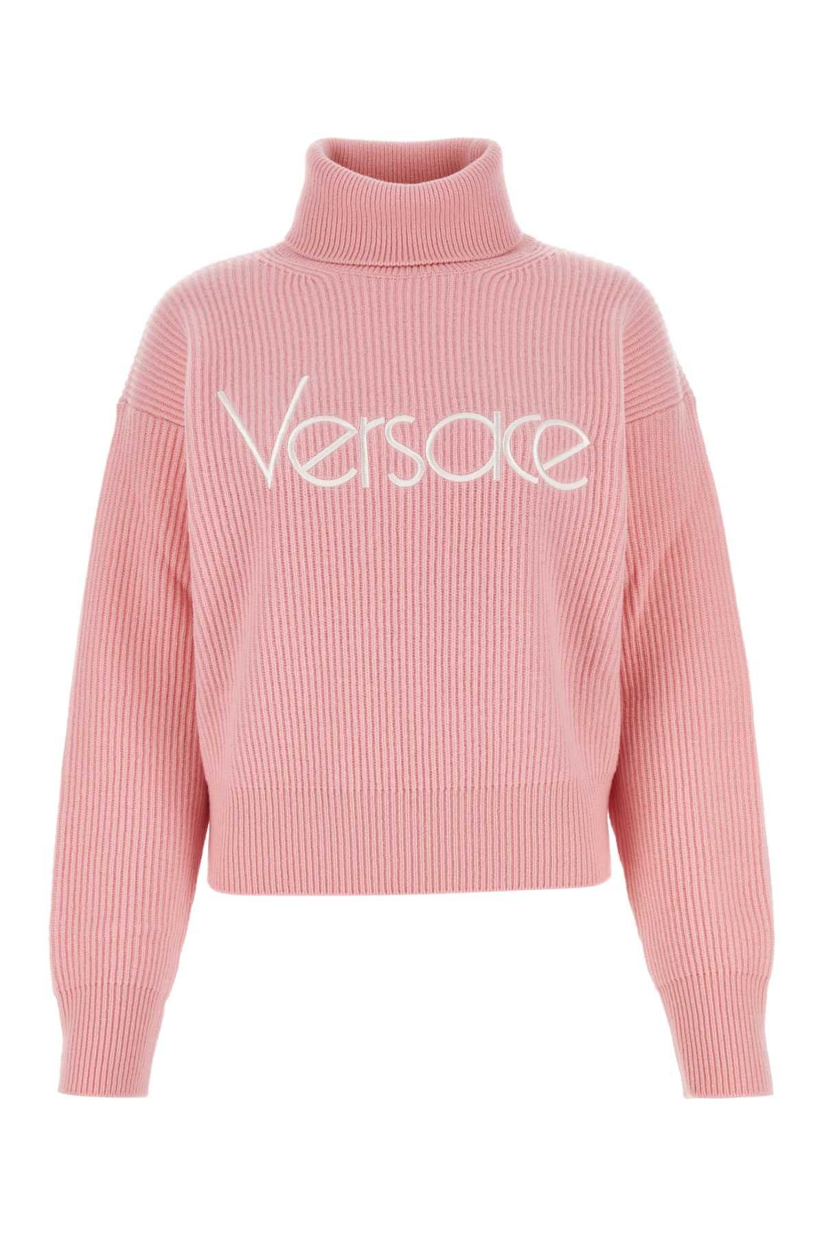 image of Versace Pink Wool Sweater, Women's (Size Small)