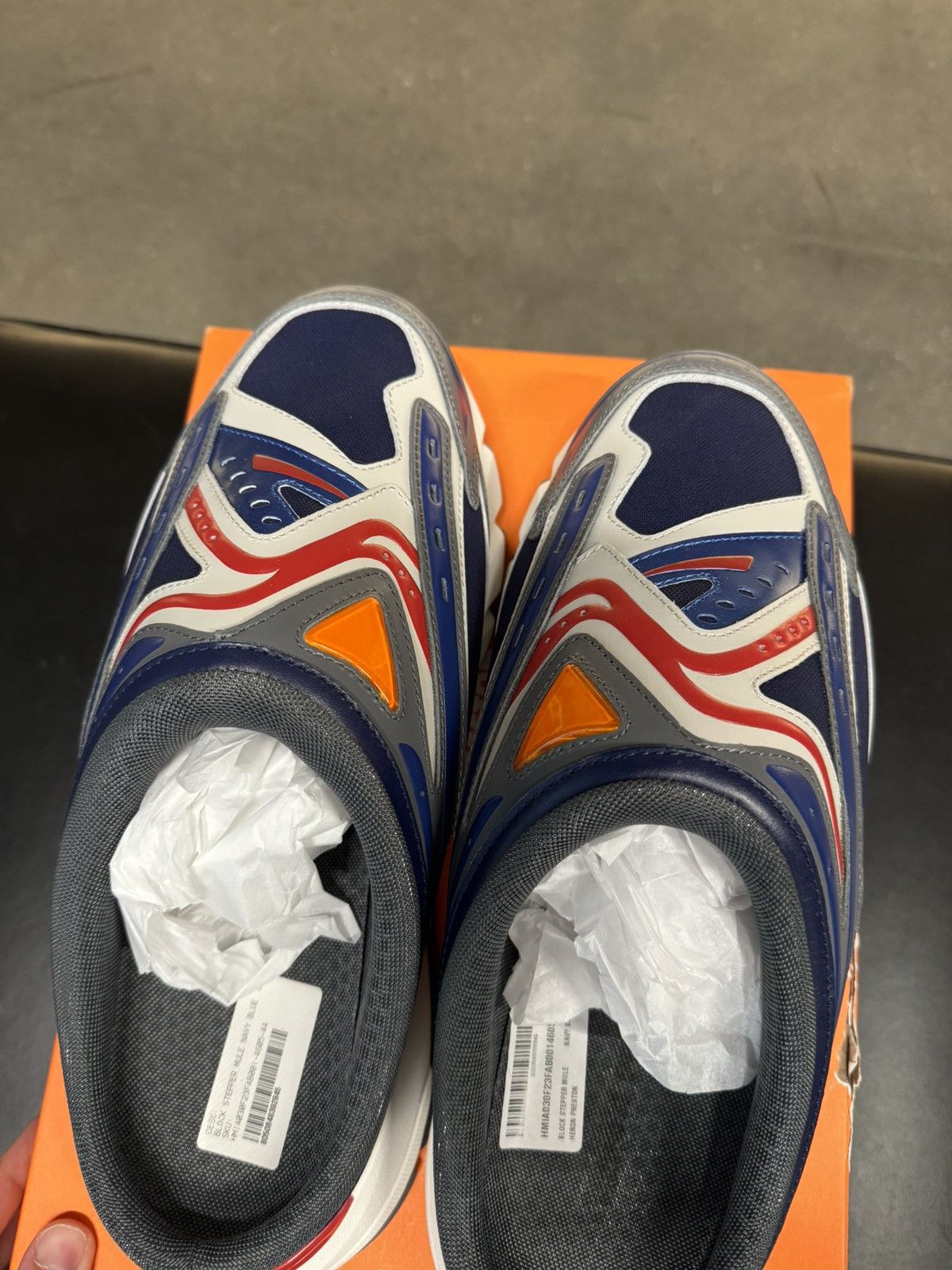 Heron Preston Heron Preston Block Stepper Mule Navy Blue Size US 11 / EU 44 - 8 Thumbnail