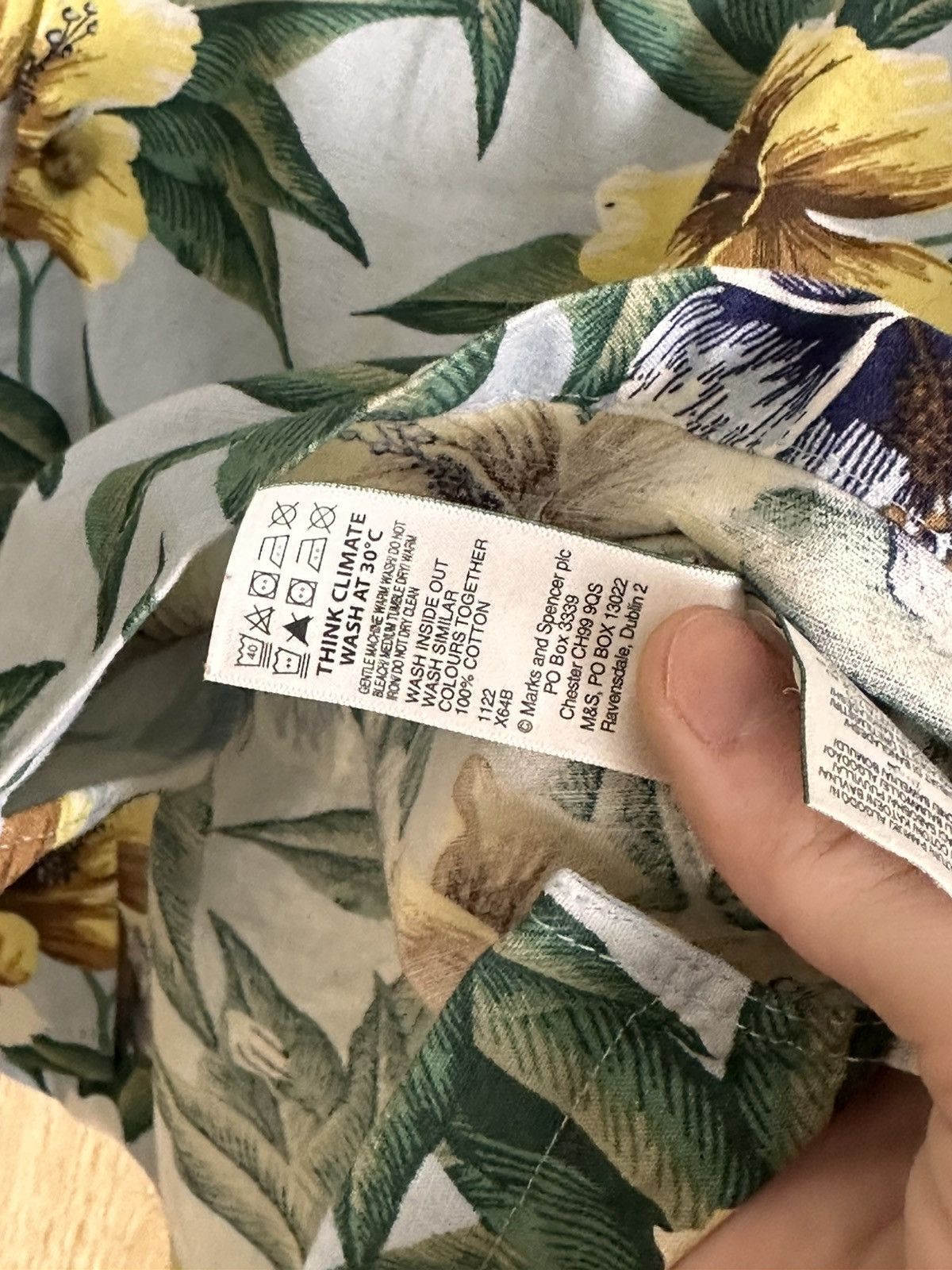 Marks & Spencer 🔥 Marks Spencer Cotton Hawaiian Button Up Shirt Art Floral Size US M / EU 48-50 / 2 - 6 Thumbnail
